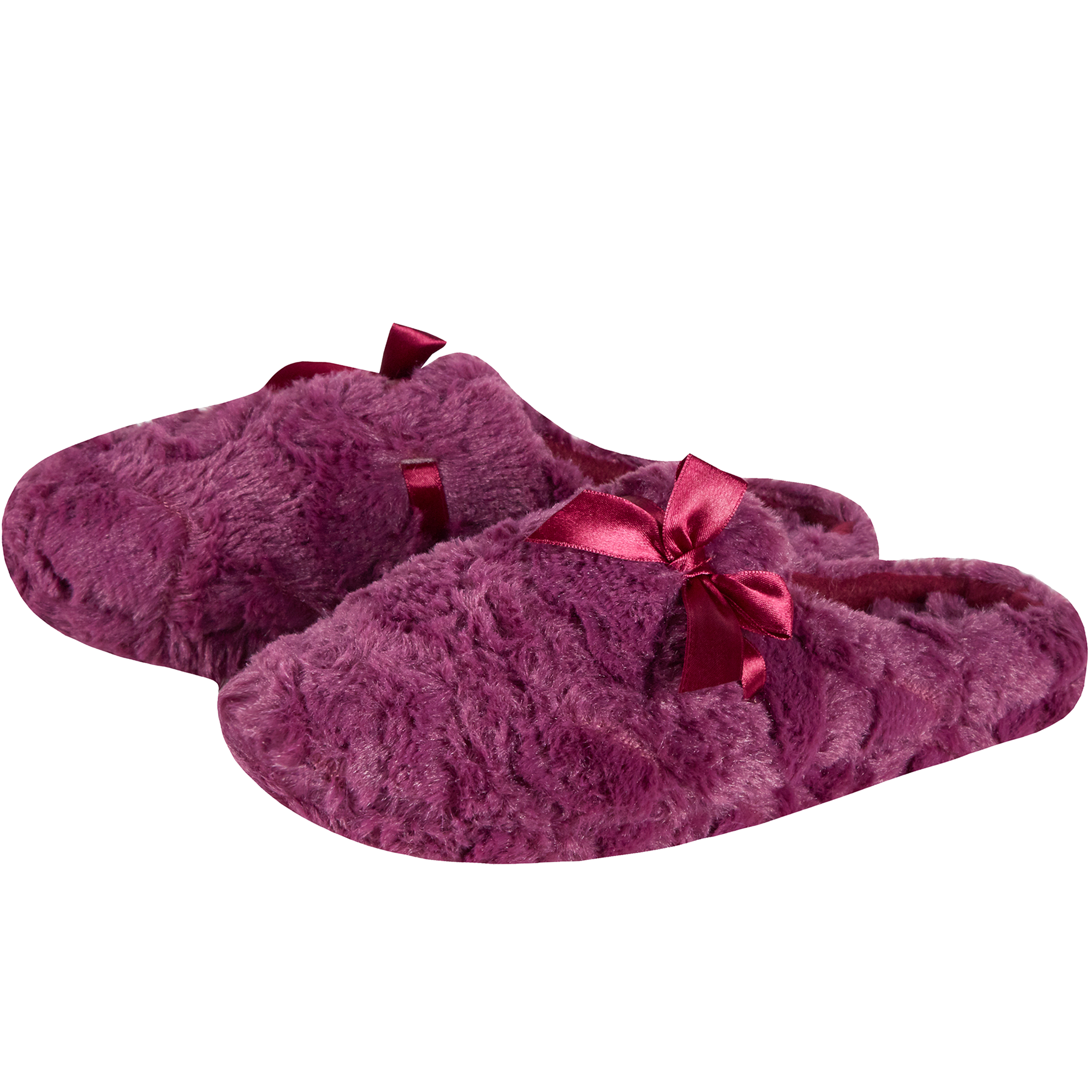 Coolers Womens Burgundy Soft Cosy Warm slip-on Mule hard sole House Slippers New 