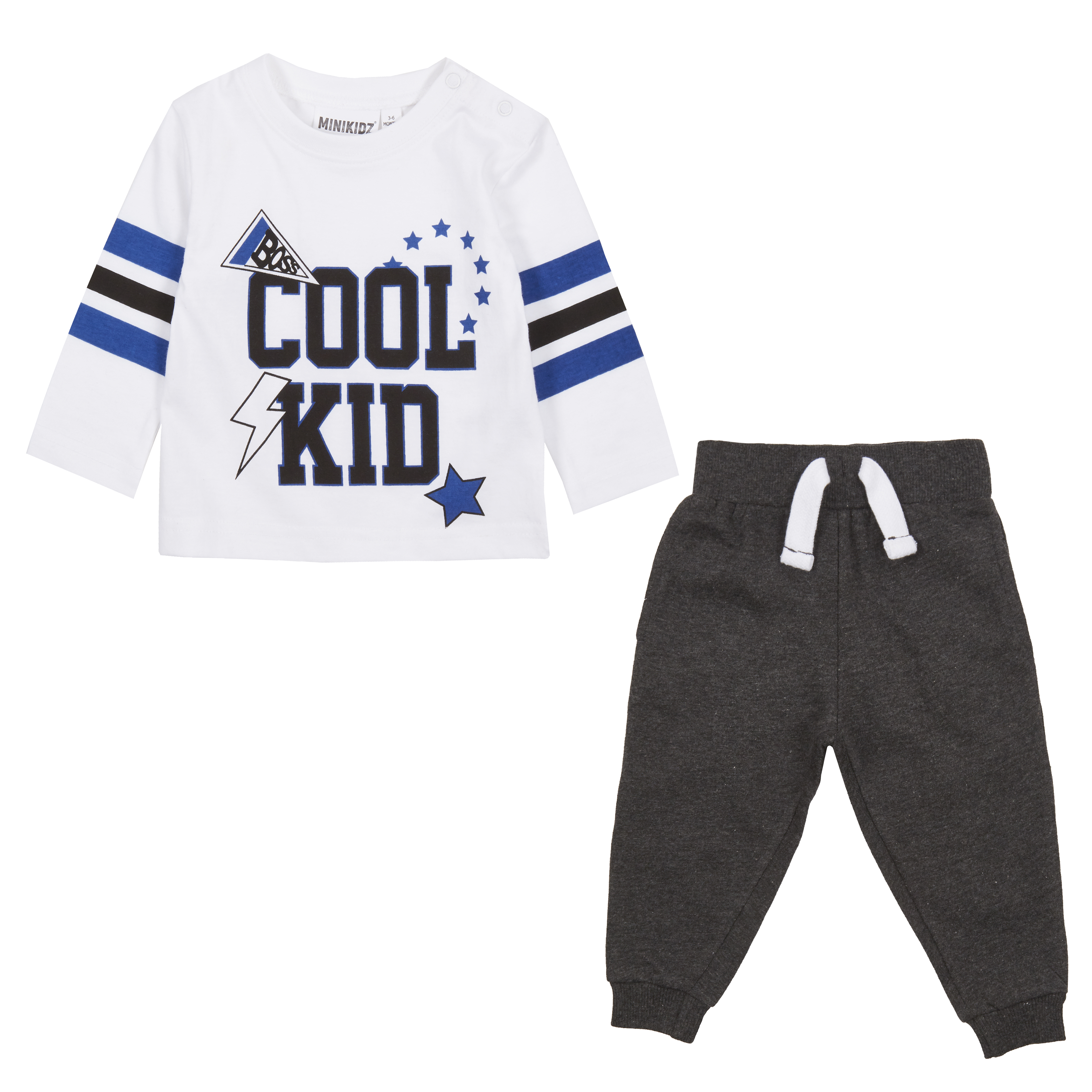 Baby Boys Outfits 3-6 6-9 9-12 12-18 18-24 Months Long Top and Joggers Cool Kid - Picture 2 of 8