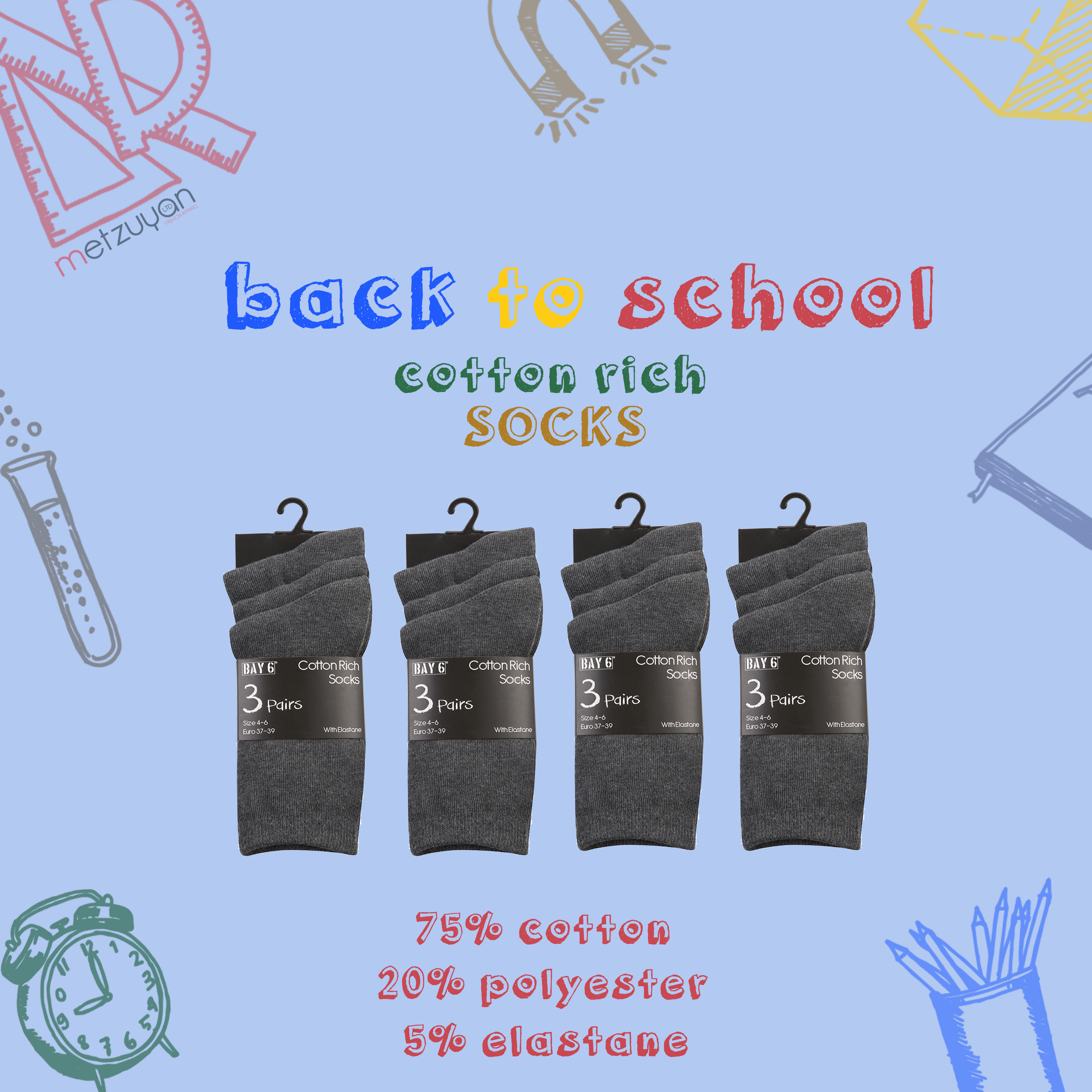 9 o 12 pares de calcetines escolares ricos en algodón para niños niños niños niñas uniforme liso Reino Unido - Imagen 9 de 17