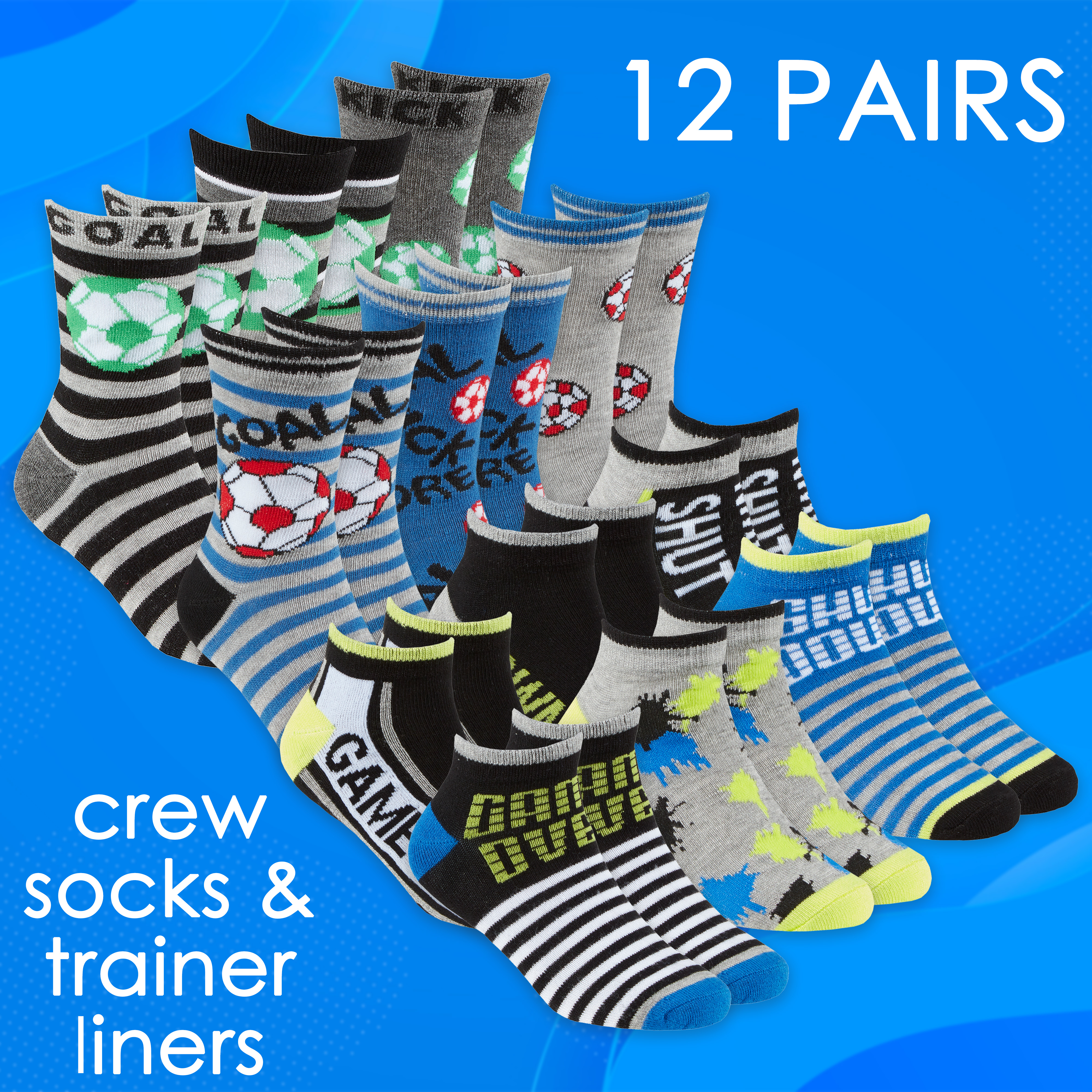 Boys Bamboo Socks Trainer Liners Crew Socks Viscose Breathable Football Game UK - Picture 9 of 11