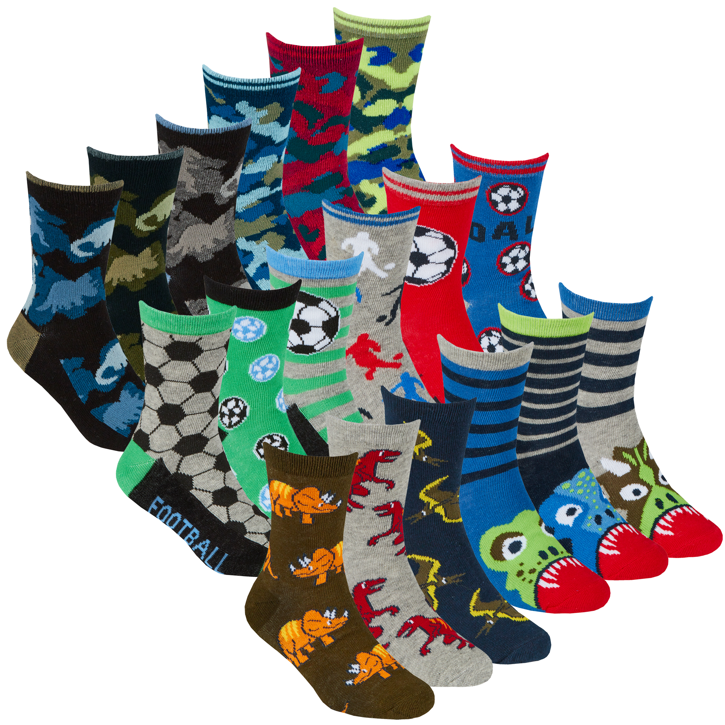 9 y 18 pares de calcetines ricos en algodón para niños calcetines 12-3 9-12 6-8 paquete - Imagen 12 de 19