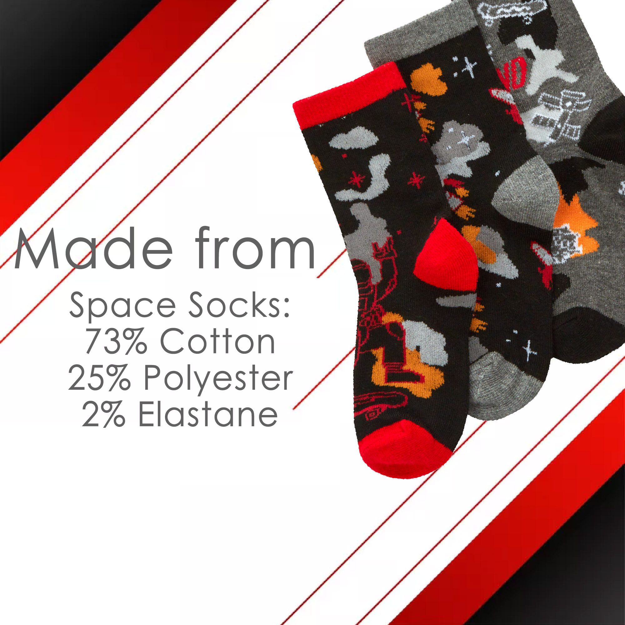 Kids Boys Cotton Rich Crew Red Neon Green Novelty Socks Size UK 6-8.5 - 12.5-3.5 - Picture 14 of 14