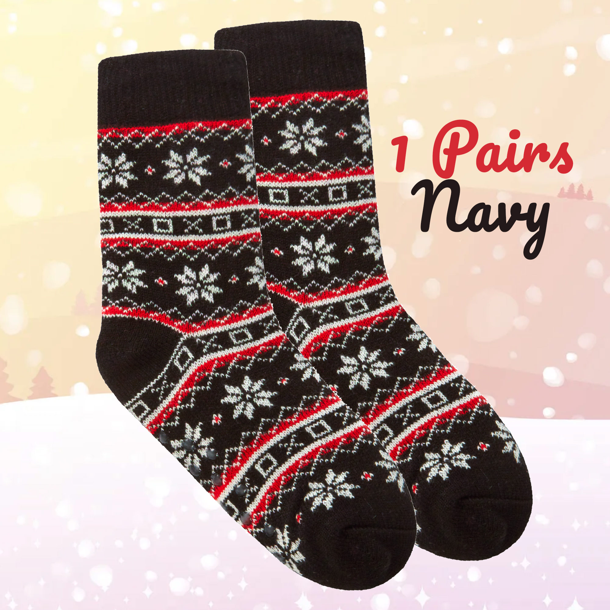 Children Boys Girls Fluffy Winter Warm Fair Isle Lining Bed Socks Grips Non Slip - Picture 7 of 14