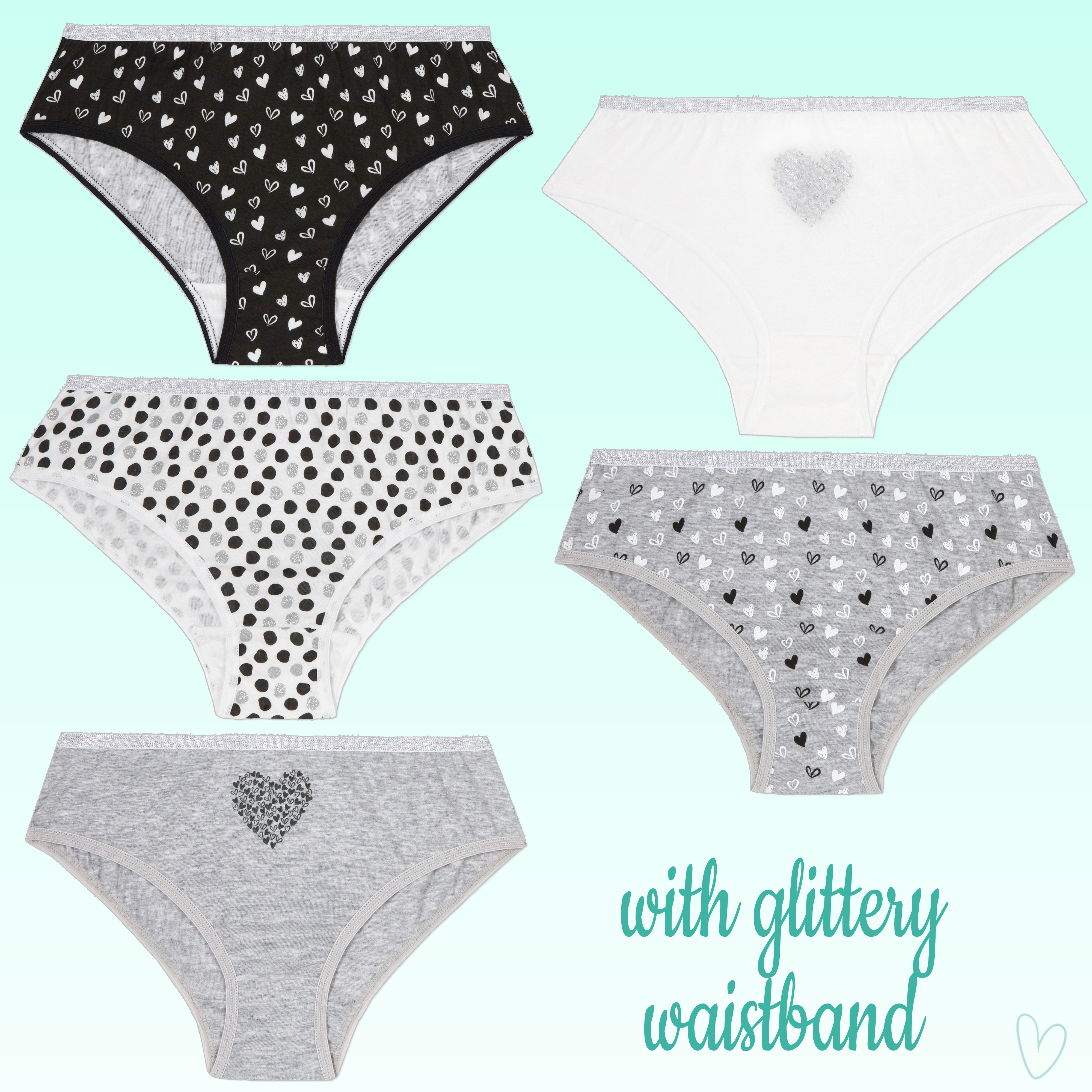 Girls Briefs 5 Pairs Underwear 100% Cotton Pants Rainbow Knickers Underpants Set - Picture 12 of 55