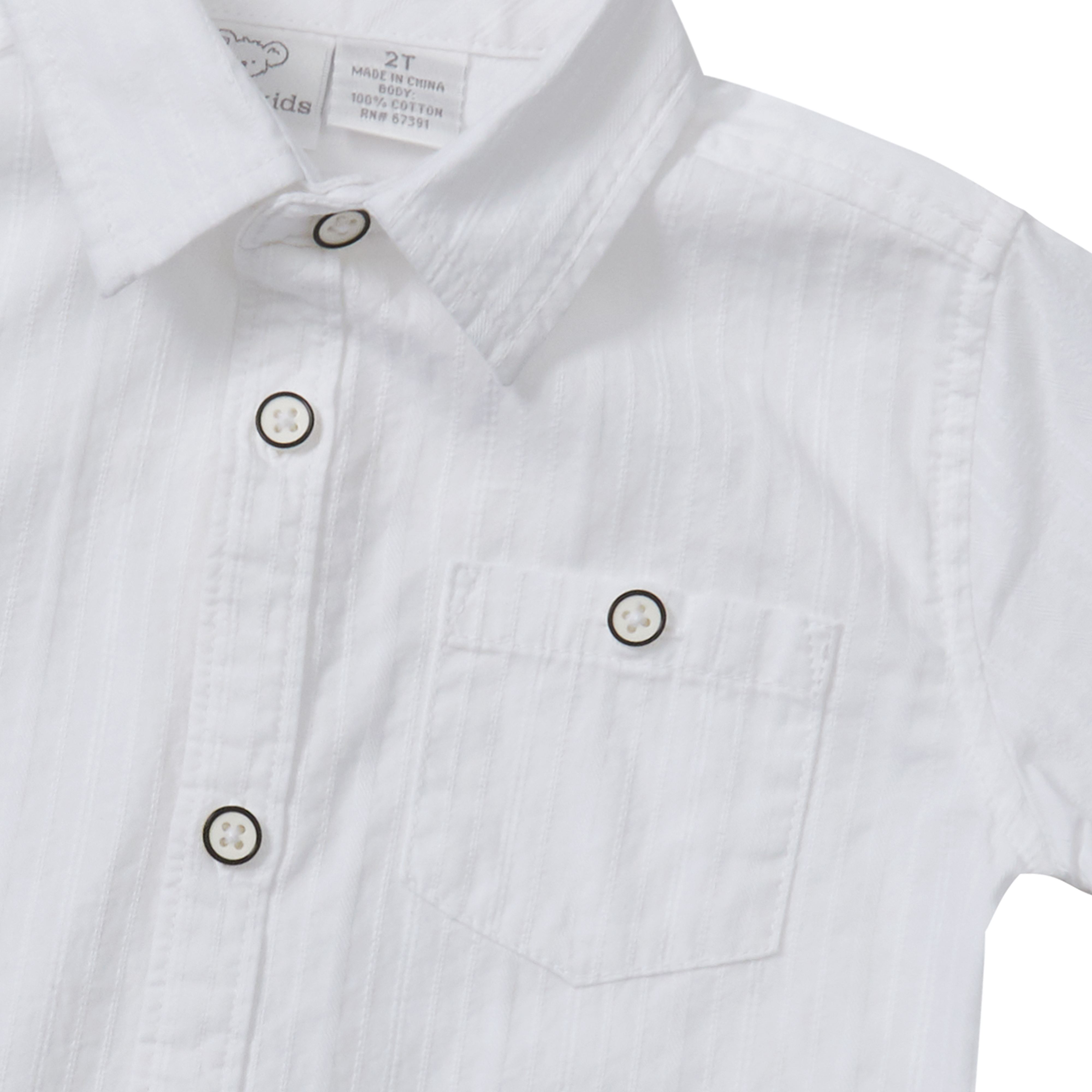 Little Boys Kids 100% Cotton Shirt Summer Button Down Pockets Long/Short Sleeve - Picture 10 of 10