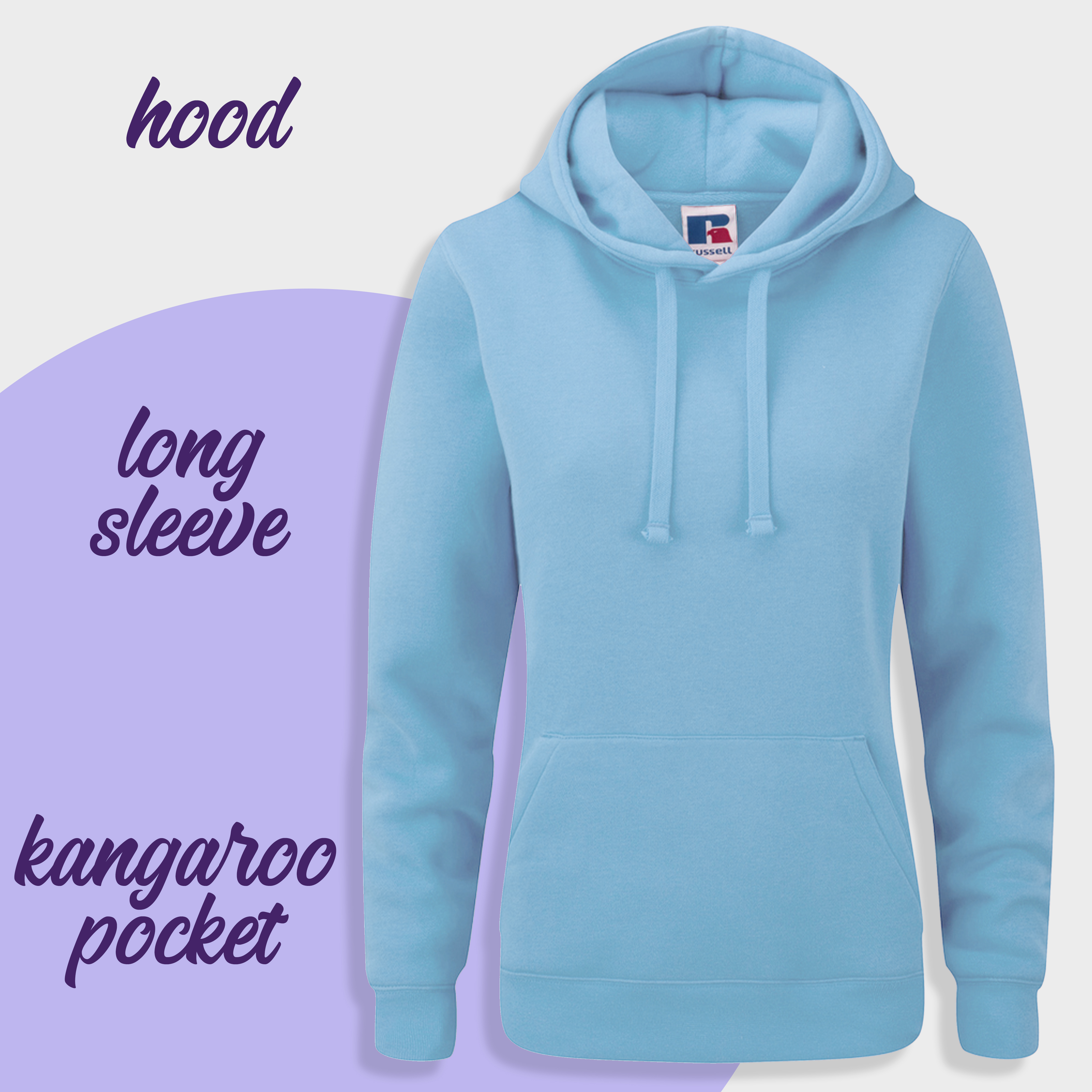 Ladies Pullover Hoodie Sport Jumper Top Loungewear Kangaroo Pocket XS S M L XL