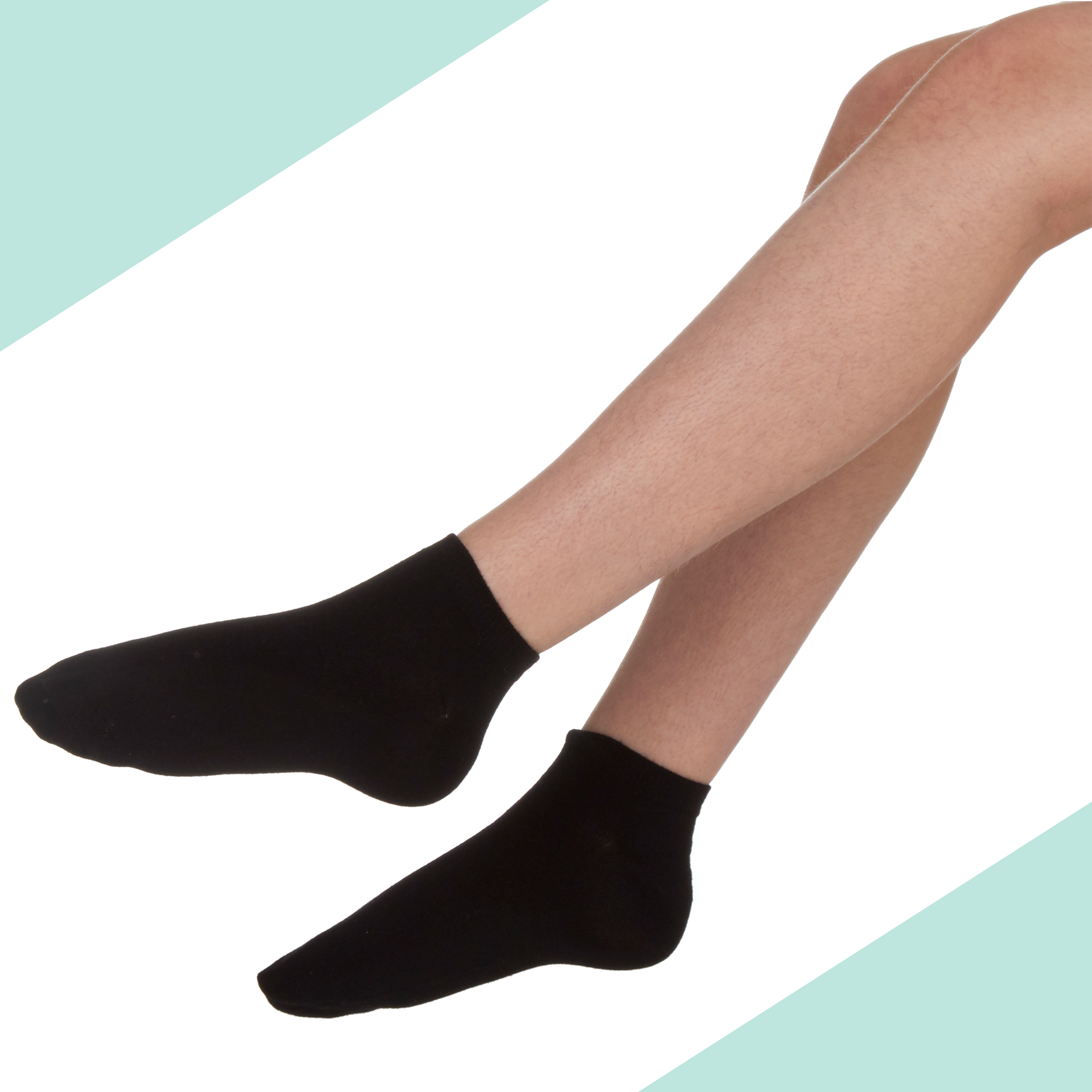 Kids Boys Girls Plain Bamboo Trainer Liner Ankle School Socks 9-12 12.5-3.5 4-6 - Picture 4 of 14