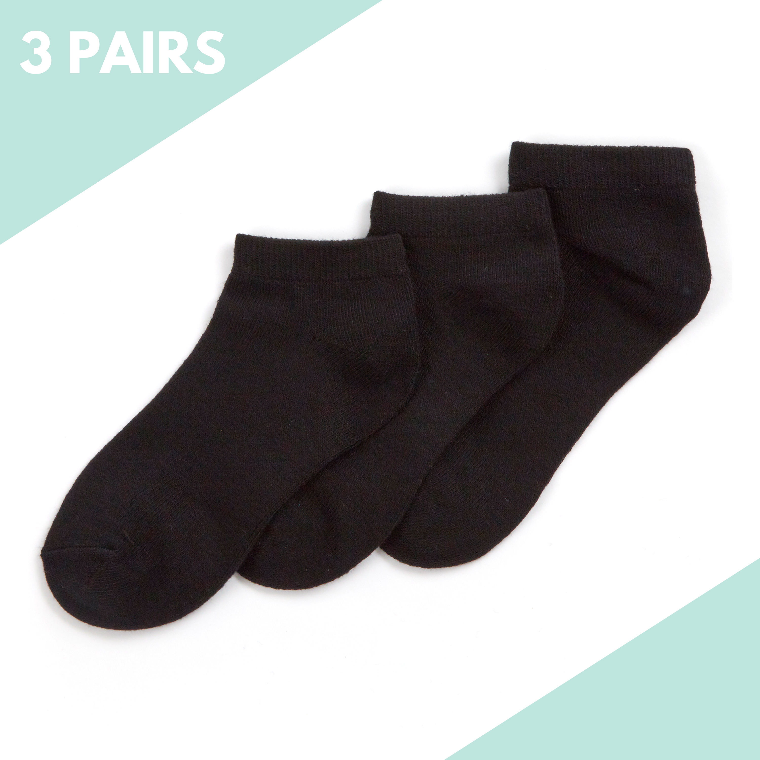 Kids Boys Girls Plain Bamboo Trainer Liner Ankle School Socks 9-12 12.5-3.5 4-6 - Picture 3 of 14