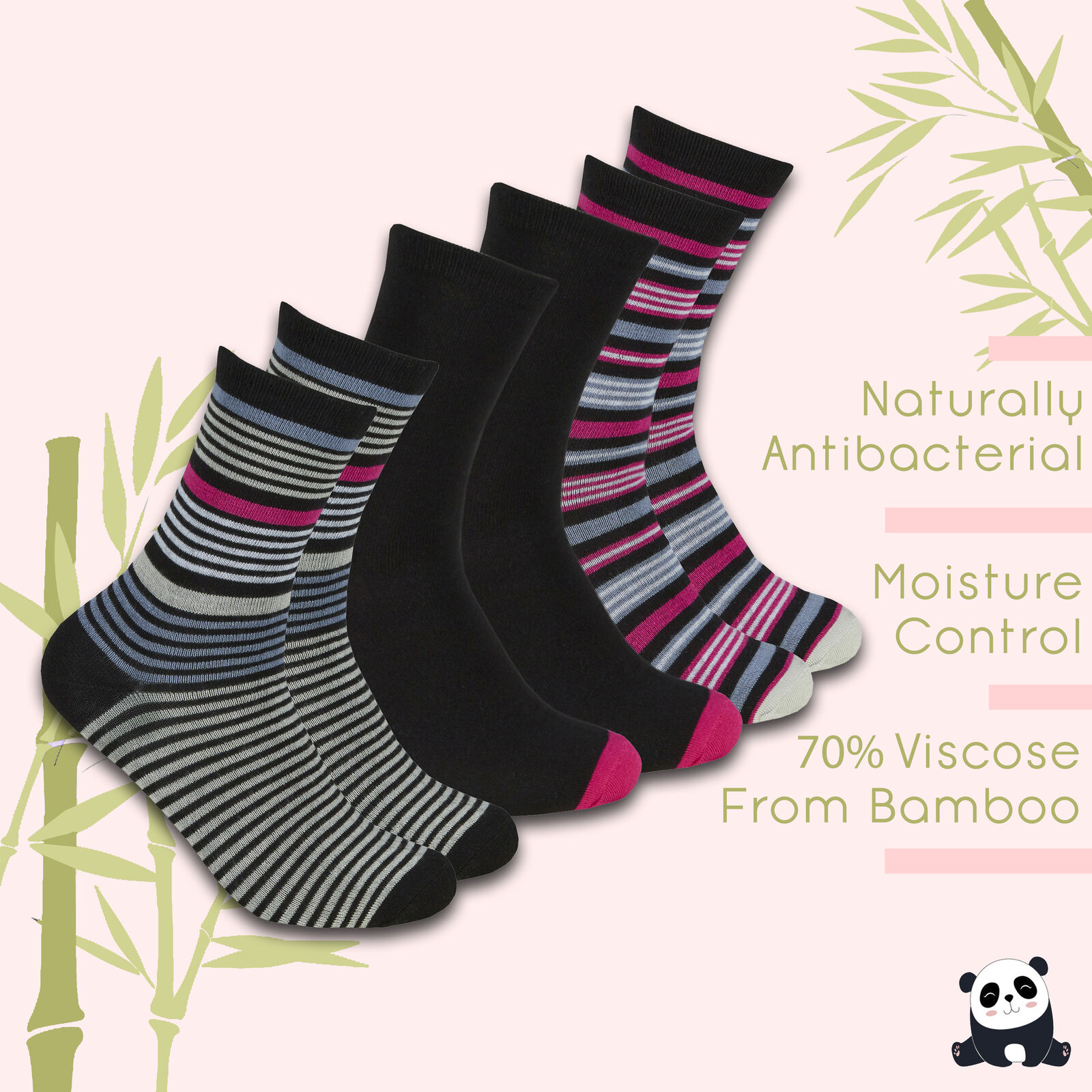 Ladies Bamboo Super Soft Gentle 3 12 Pairs Luxury Everyday Socks Size 4