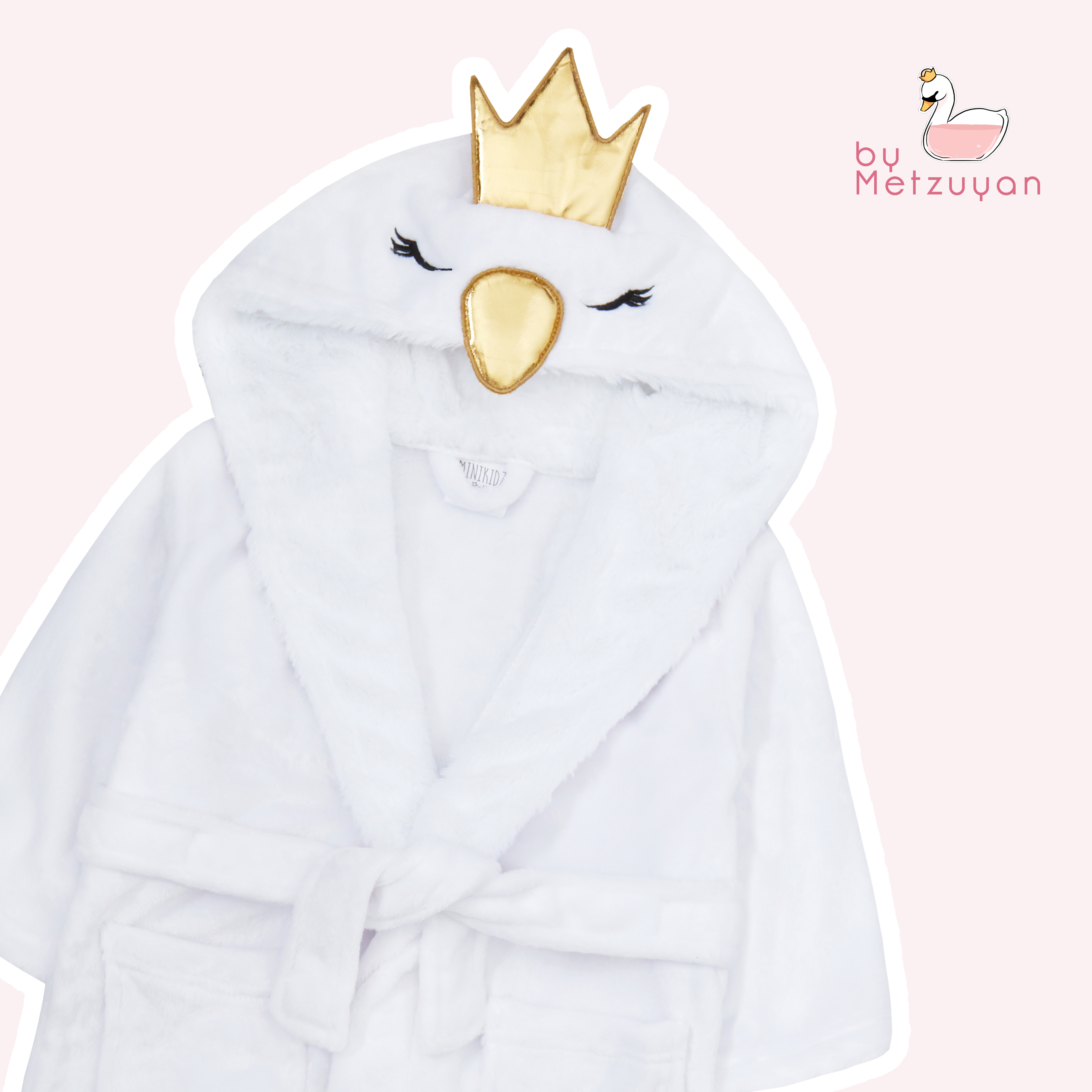 kids white dressing gown