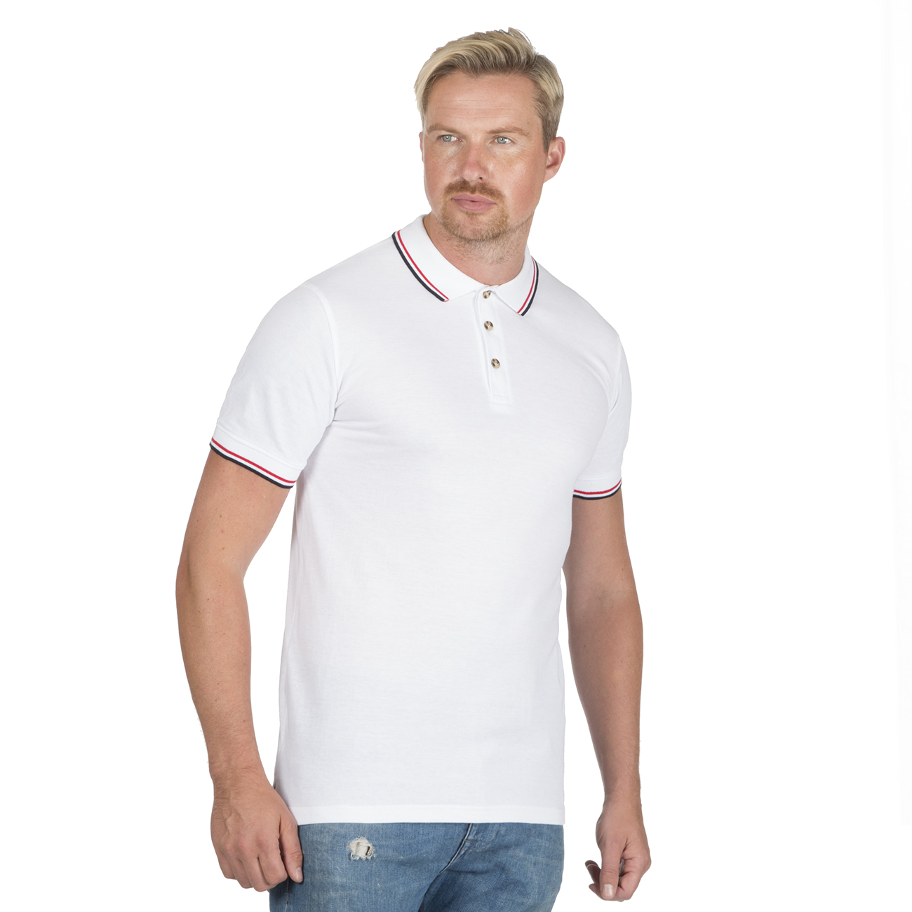 Camisa polo clásica de piqué para hombre con puntas deportes de golf manga corta básica algodón - Imagen 6 de 11