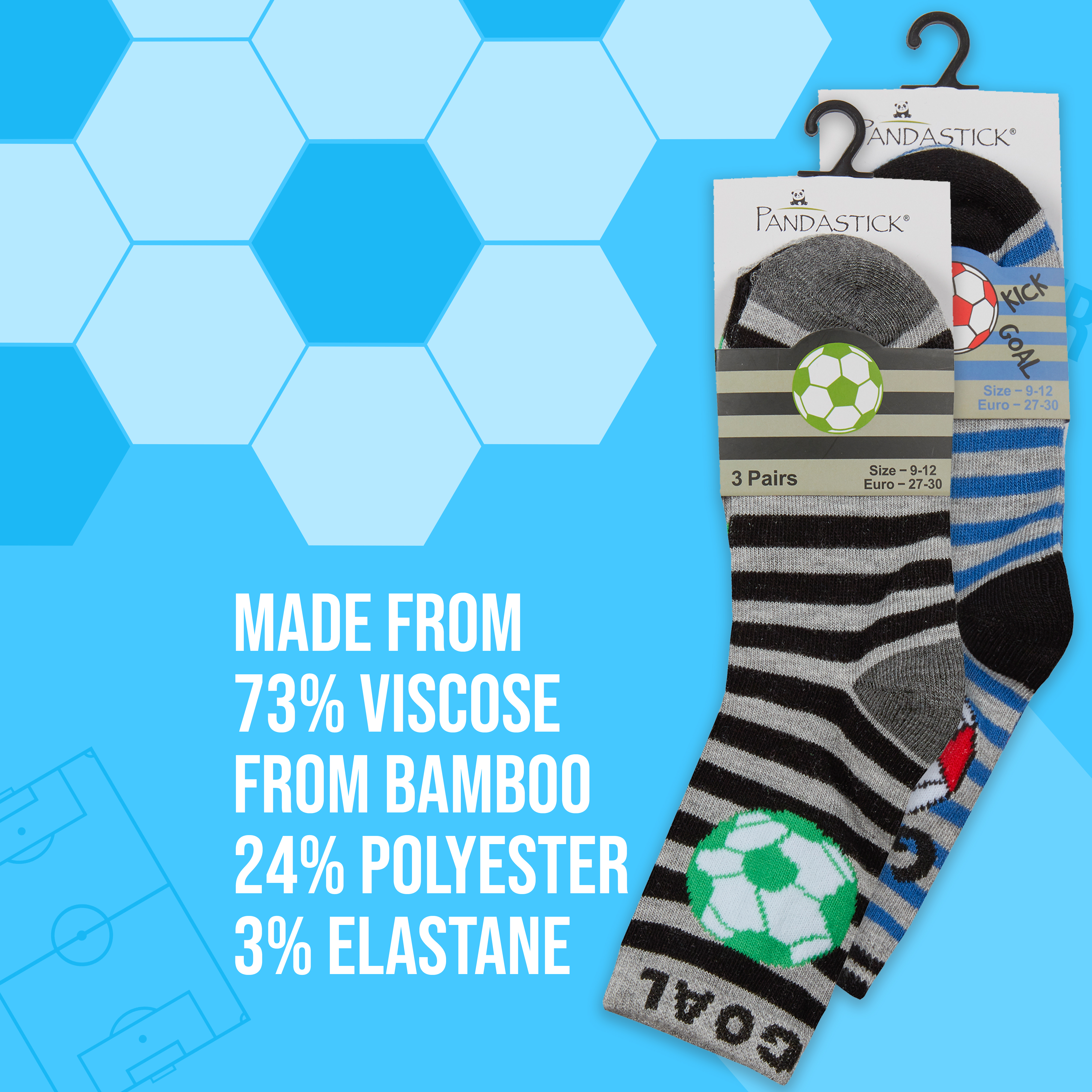 Kids Boys Bamboo Crew Socks Novelty Cartoon Football Size UK 6-8.5 9-12 12.5-3.5 - Picture 10 of 10
