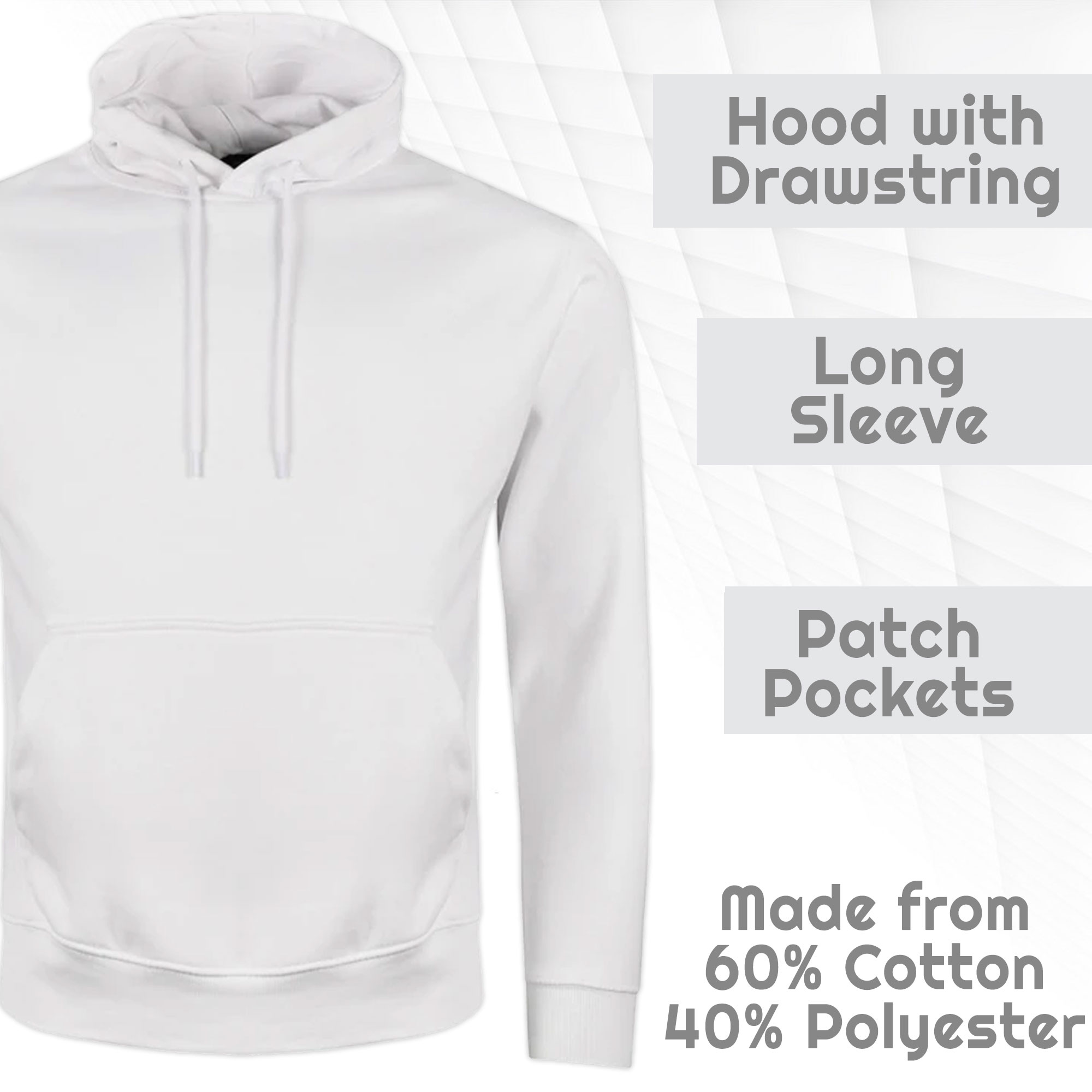 Mens Plain Hooded Sweatshirt Pullover Hoodie Adult Fleece Long Sleeved Sportwear - Picture 18 of 38