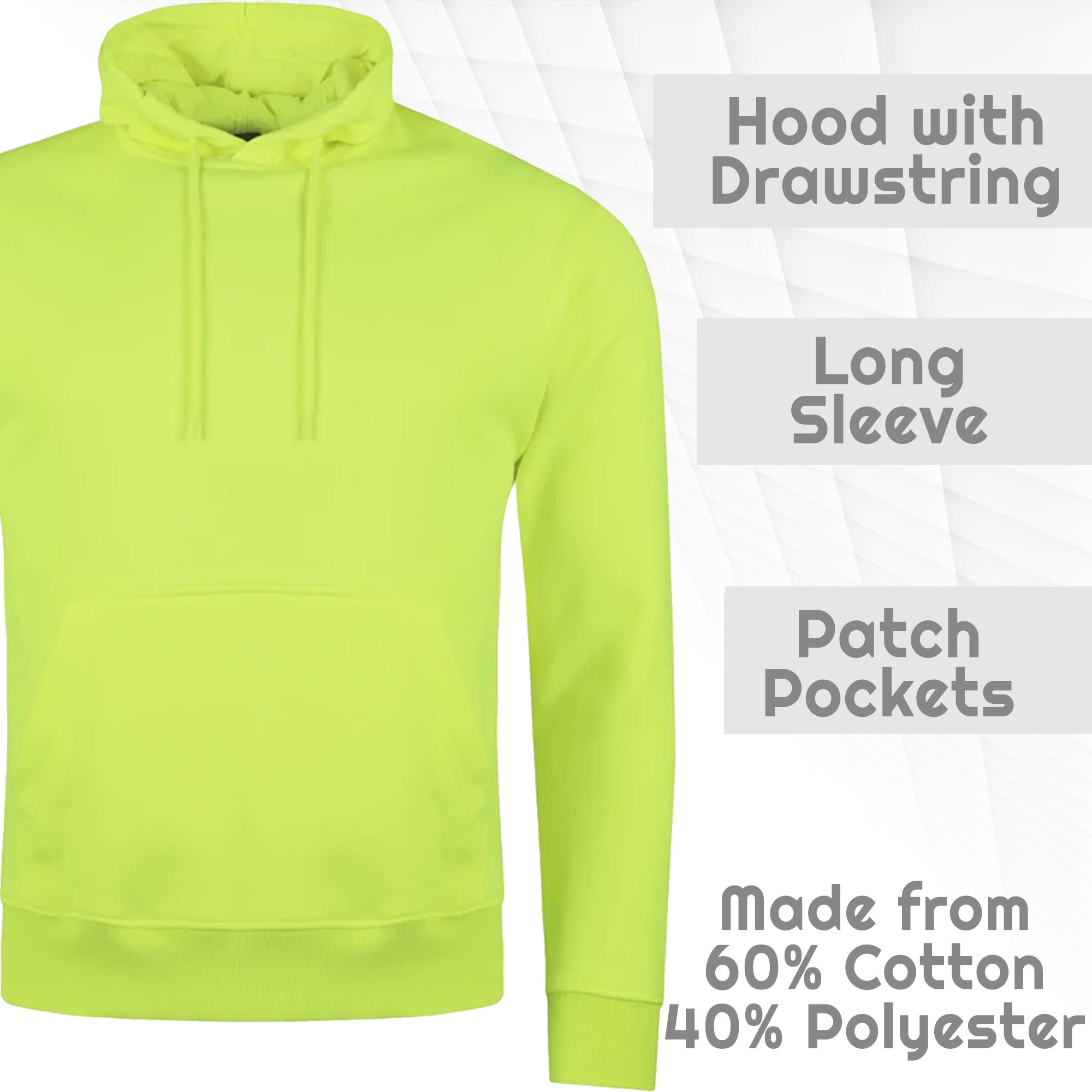 Mens Plain Hooded Sweatshirt Pullover Hoodie Adult Fleece Long Sleeved Sportwear - Picture 24 of 38