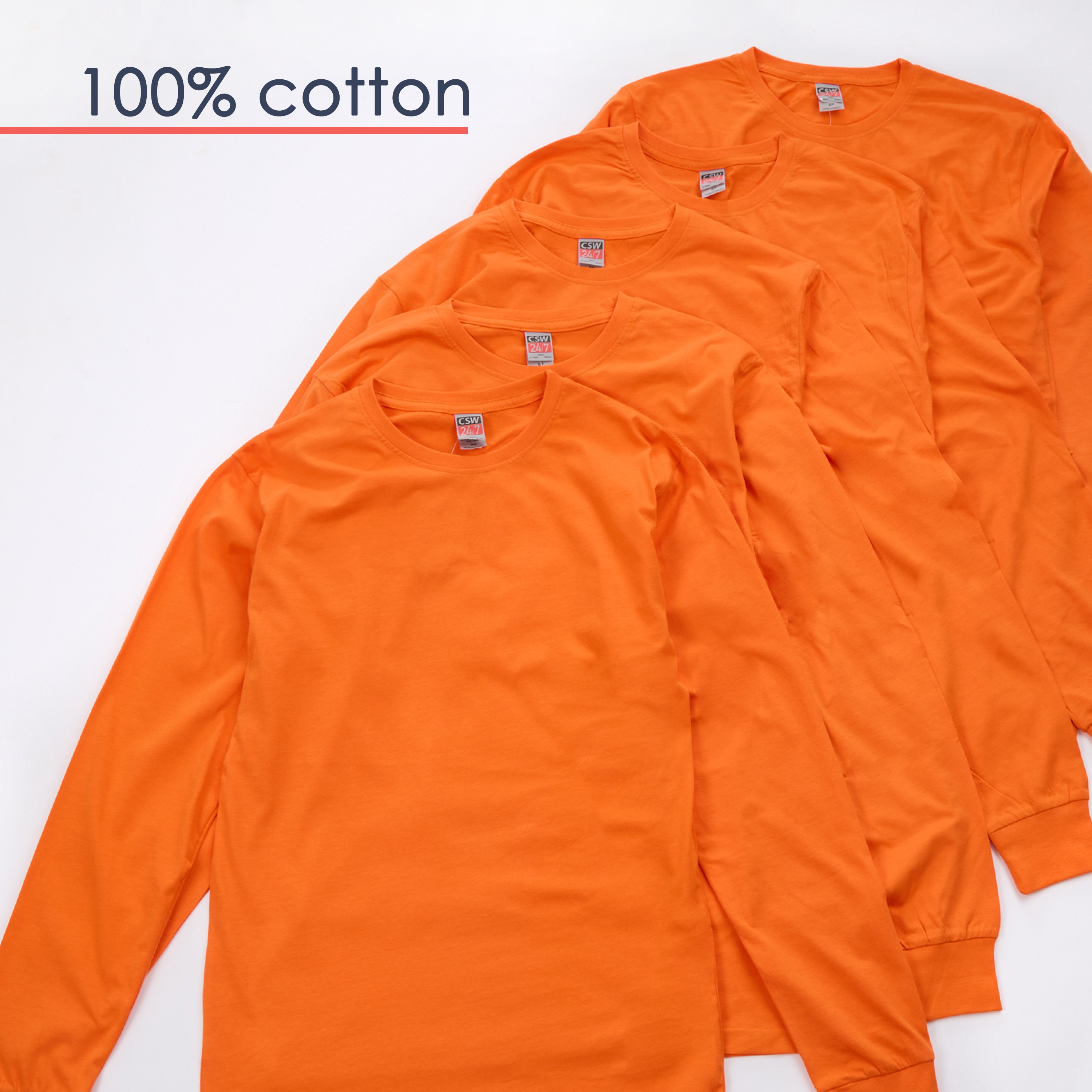 Mens 5 Pack Long Sleeved Top 100% Cotton T-shirt Multibuy Multipack Top S M L XL - Picture 10 of 21