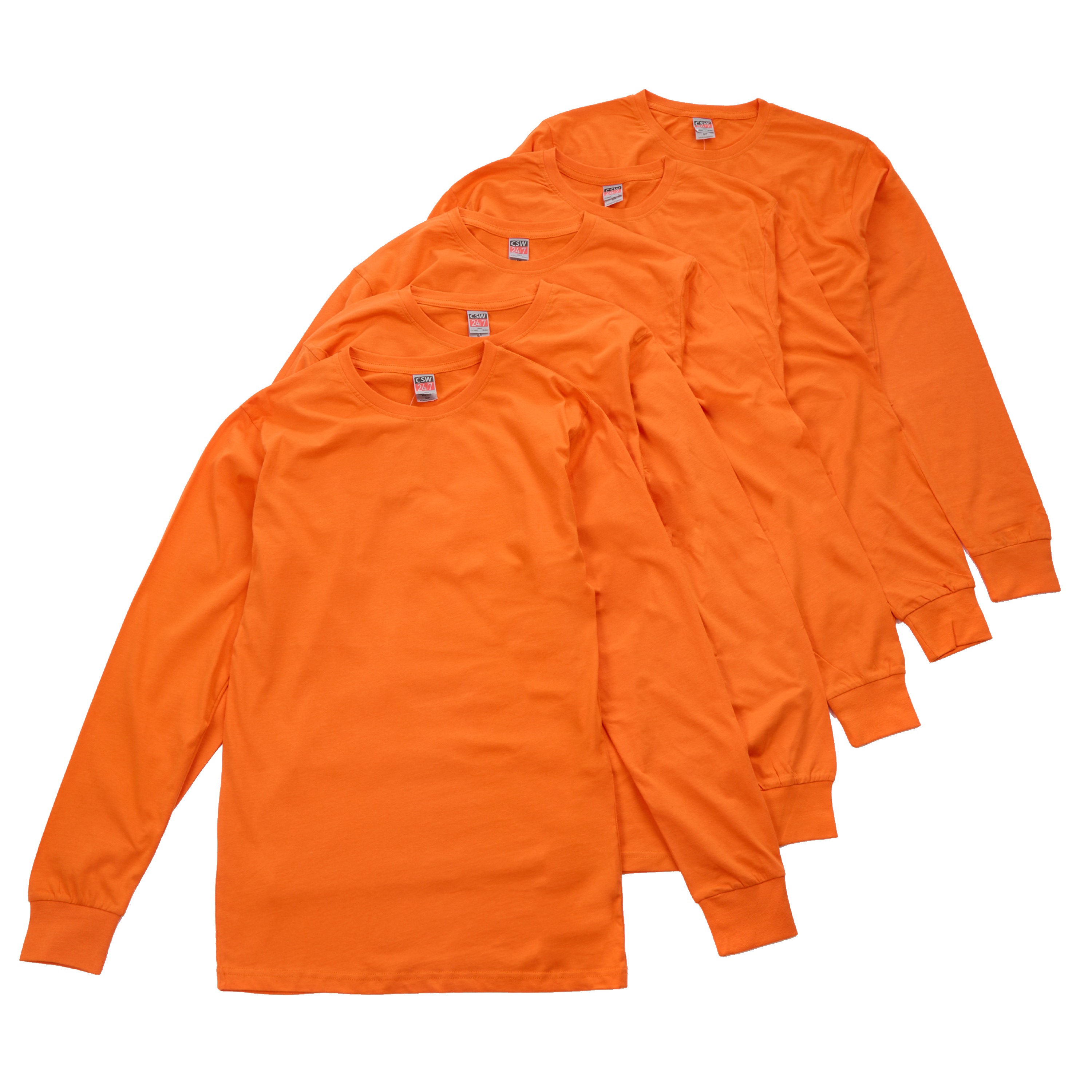 Mens 5 Pack Long Sleeved Top 100% Cotton T-shirt Multibuy Multipack Top S M L XL - Picture 7 of 21