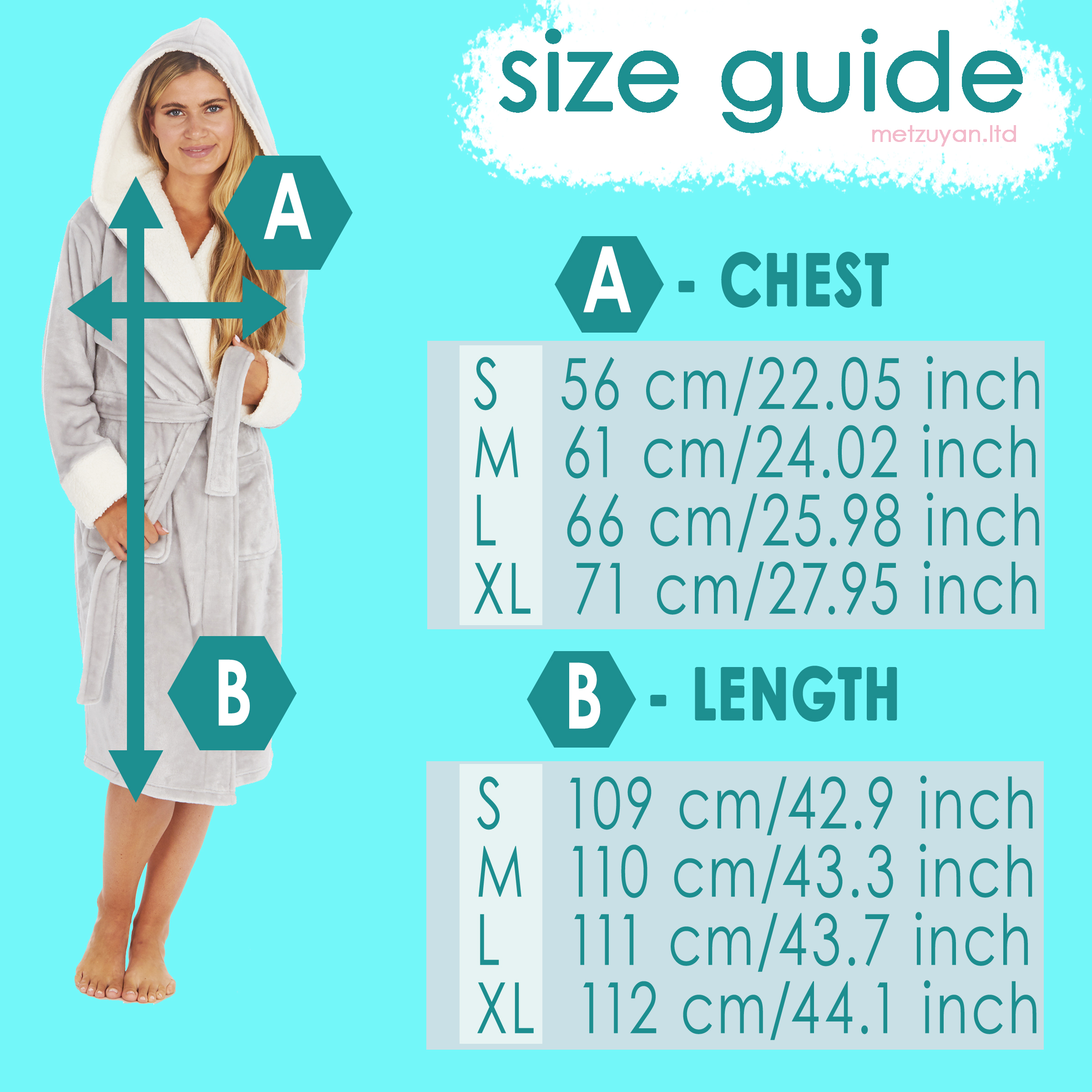 Ladies Dressing Gown Soft and Cosy Hooded Warm Fleece Robe Shimmer ...