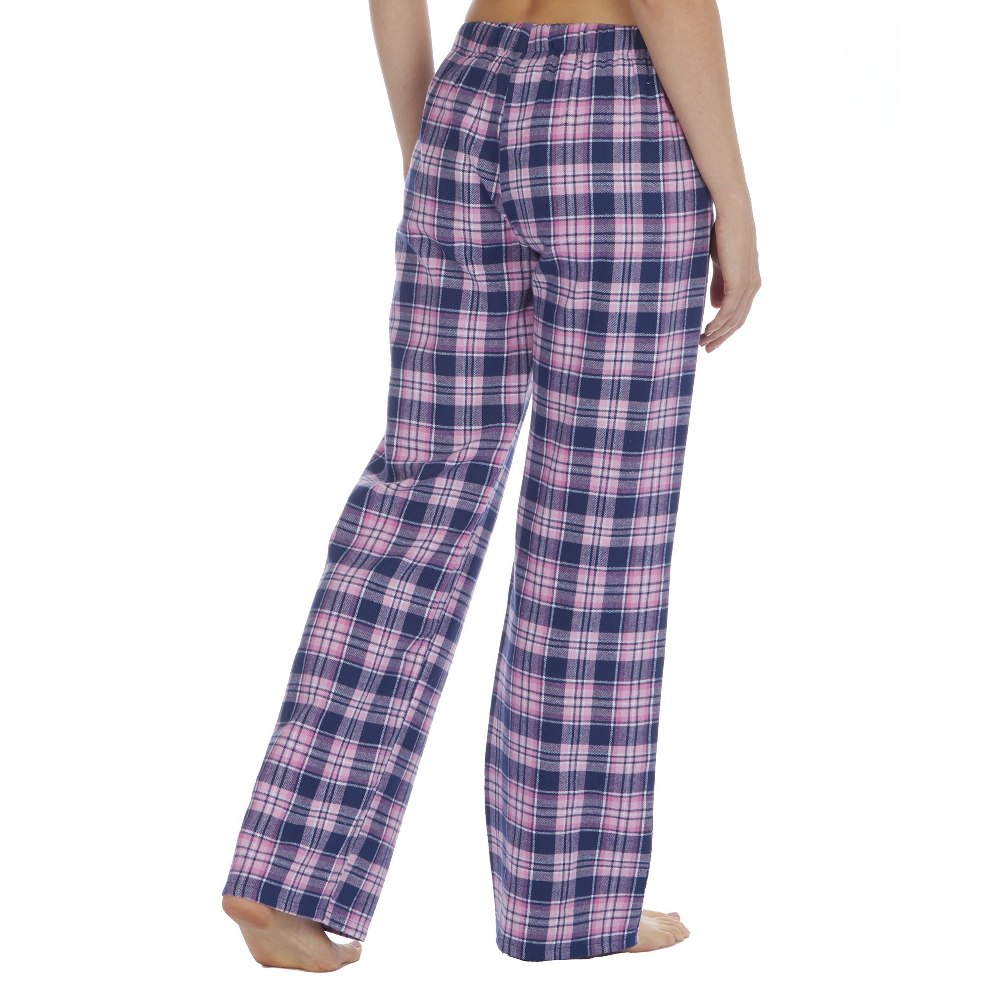 Ladies Womens Pyjama Pants Nightwear Lounge Cotton Check Pattern Flannel Thermal  eBay