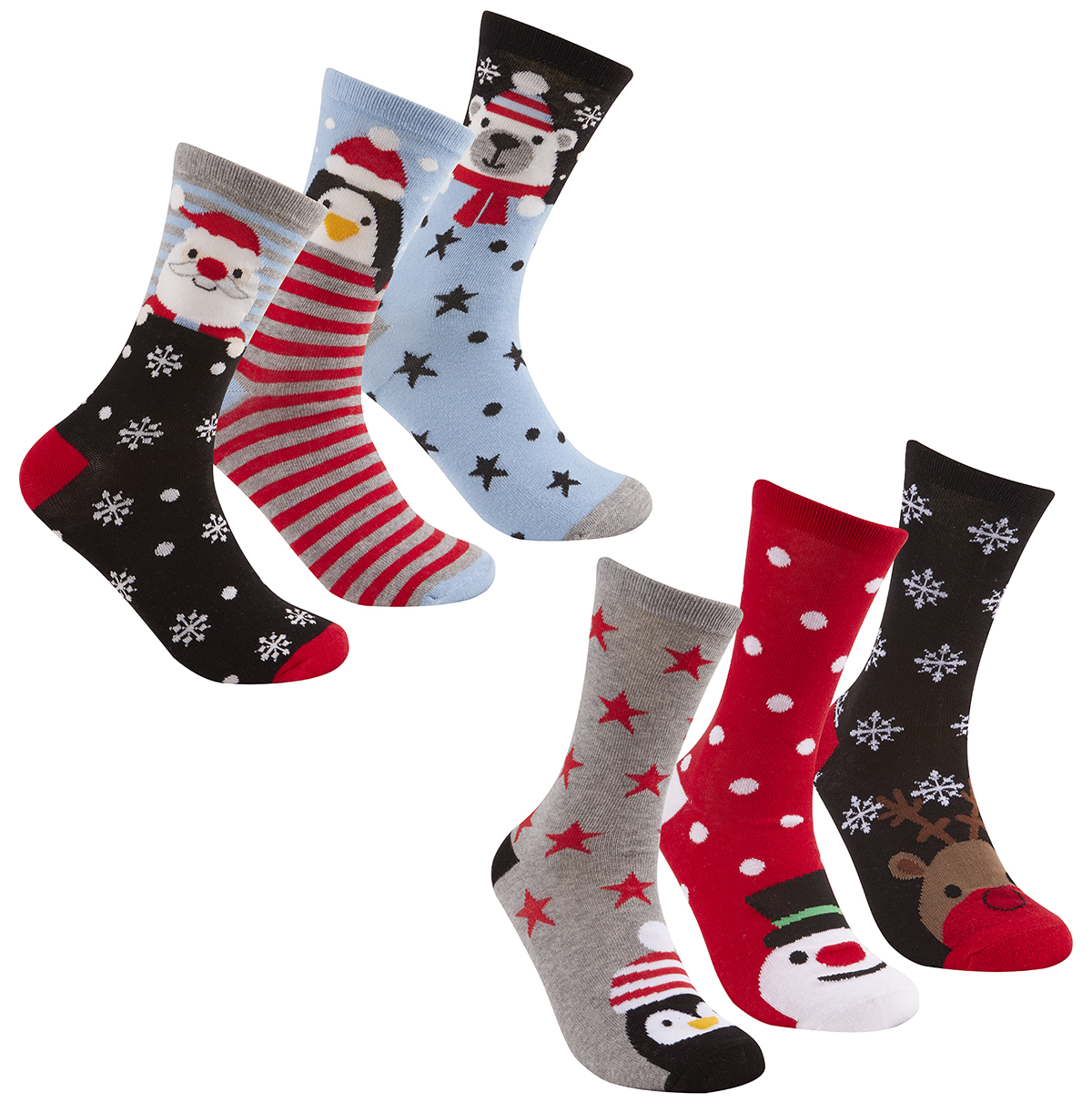 Ladies Womens Christmas Xmas Socks Stocking Filler Novelty Cotton Rich ...