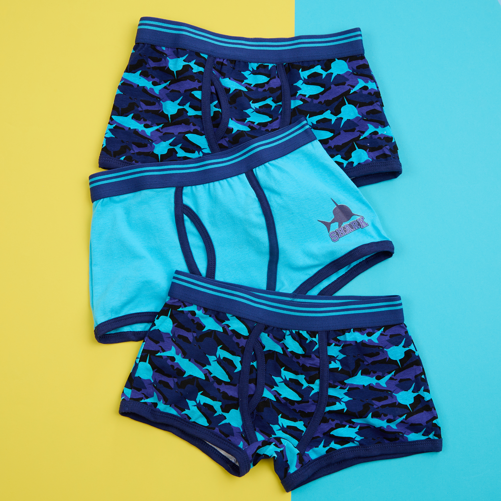 Kids Boys 3 Pairs Underwear Trunks Cotton Rich Boxer Pants Camo Space 7-13 Years - Picture 18 of 19