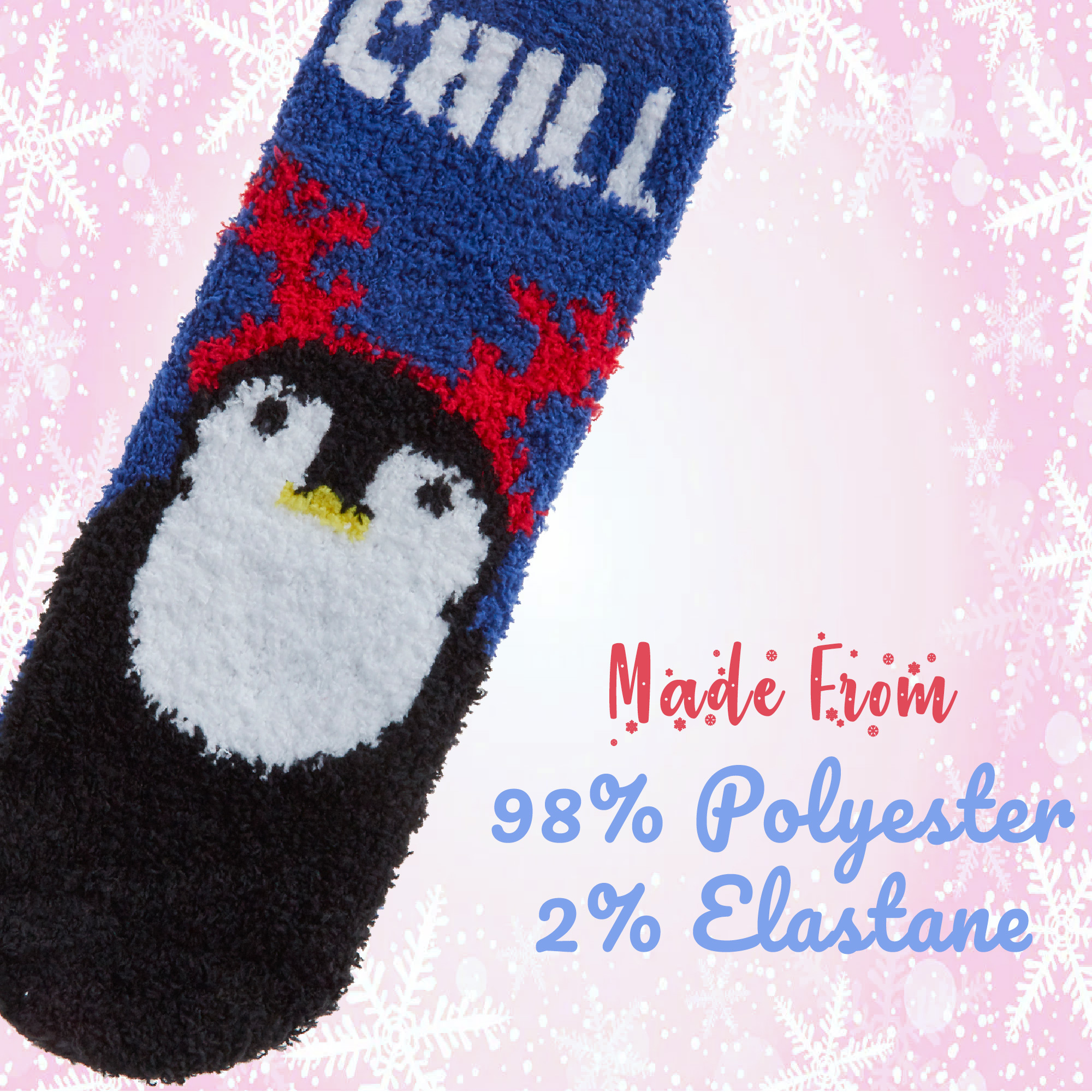 Kids Boys Girls Unisex Thermal Fluffy Bed Winter Socks Non Slip Christmas Print - Picture 18 of 18