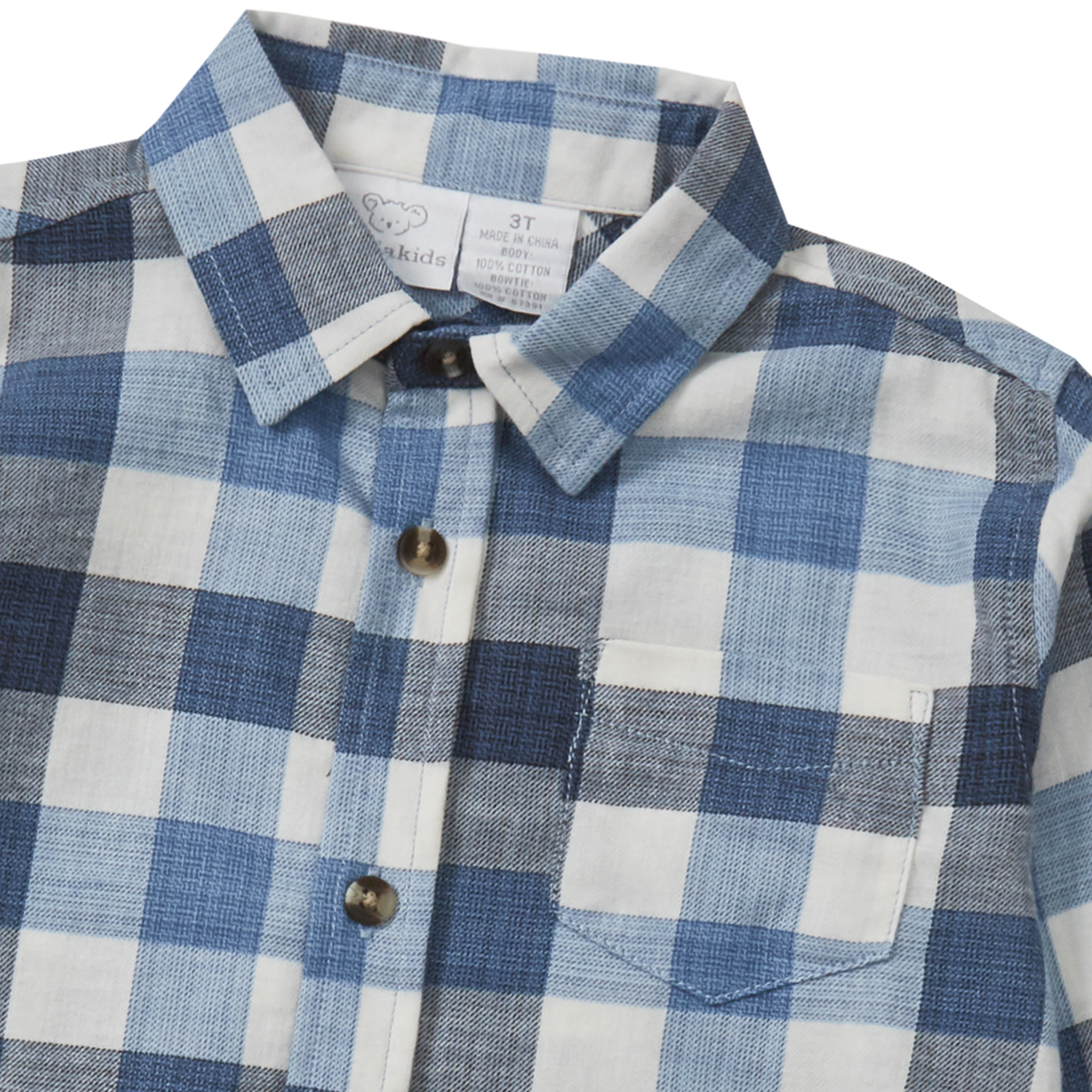 Little Boys Kids 100% Cotton Shirt Summer Button Down Pockets Long/Short Sleeve - Picture 7 of 10