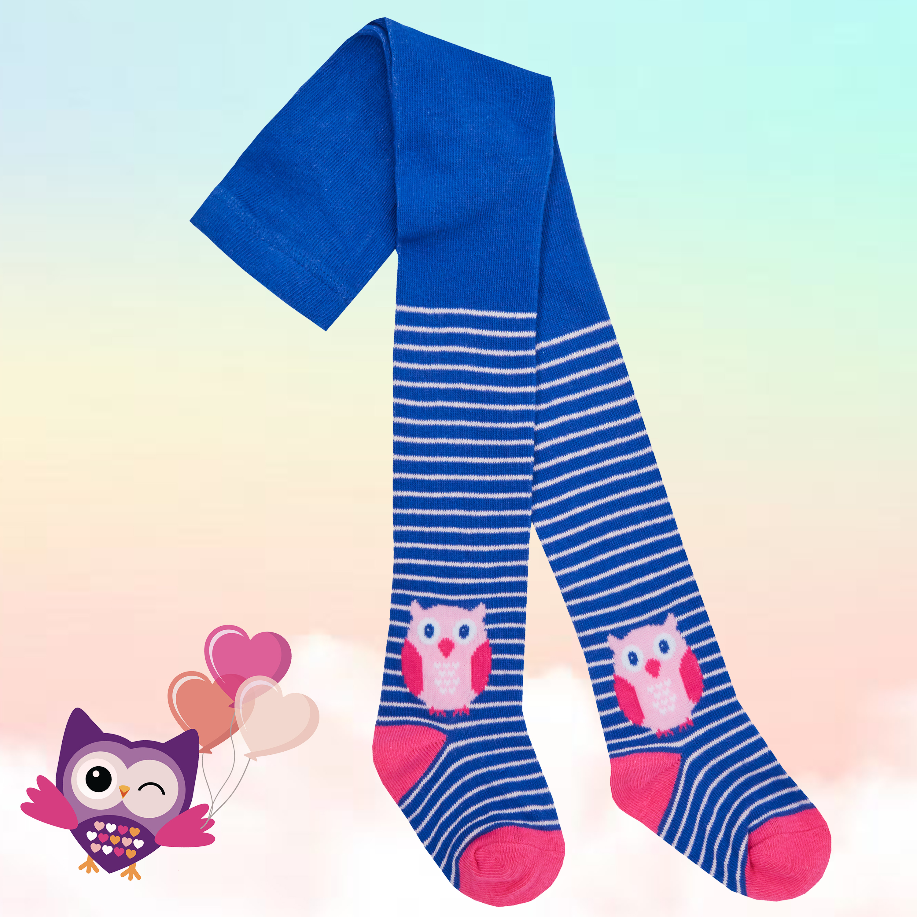 Cutewalk by Babyhug Non Terry Footed Anti Bacterial Unicorn Design Tights  - Pink