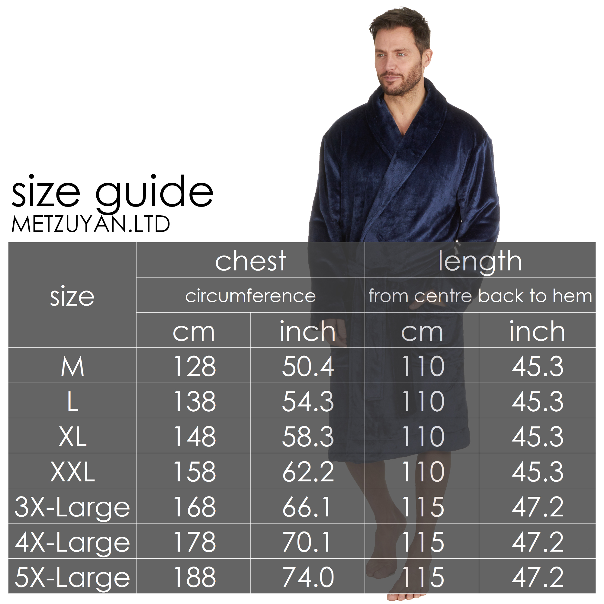 Mens Dressing Gowns Robes Medium Large XL XXL 3XL 4XL 5XL Fleece Shawl Collar UK eBay