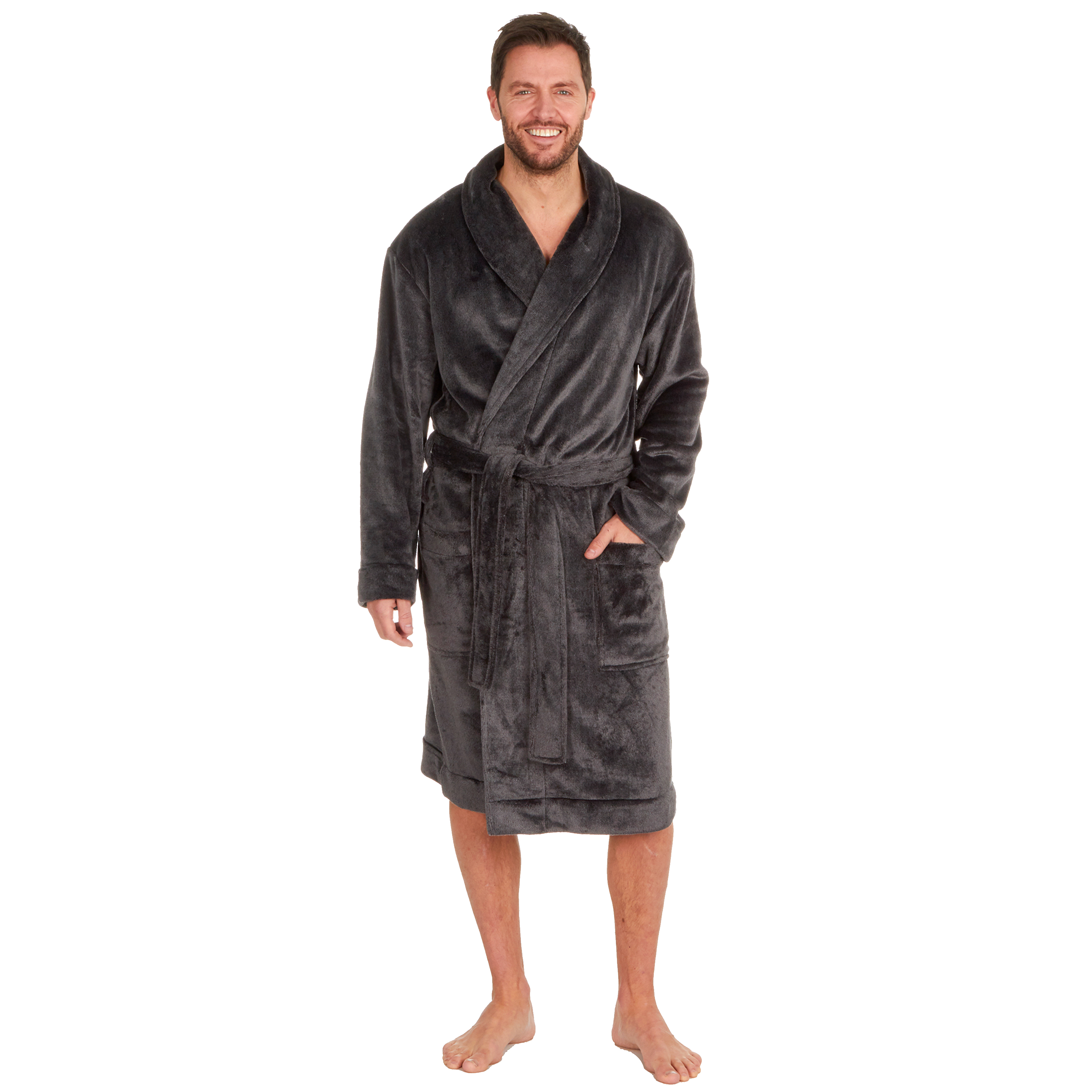 Mens Dressing Gowns Robes Medium Large XL XXL 3XL 4XL 5XL Fleece Shawl Collar UK eBay