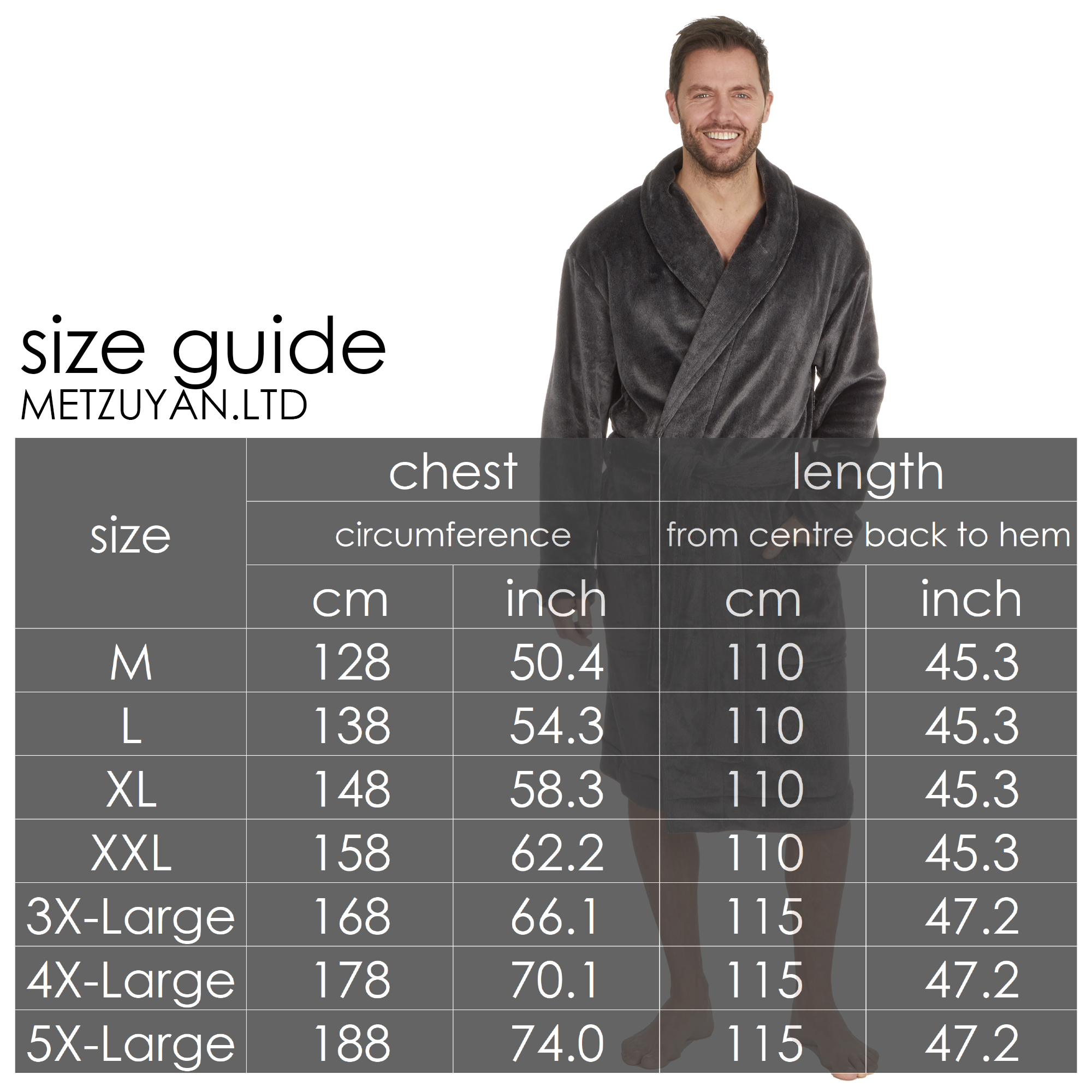 Mens Dressing Gowns Robes Medium Large XL XXL 3XL 4XL 5XL Fleece Shawl Collar UK eBay