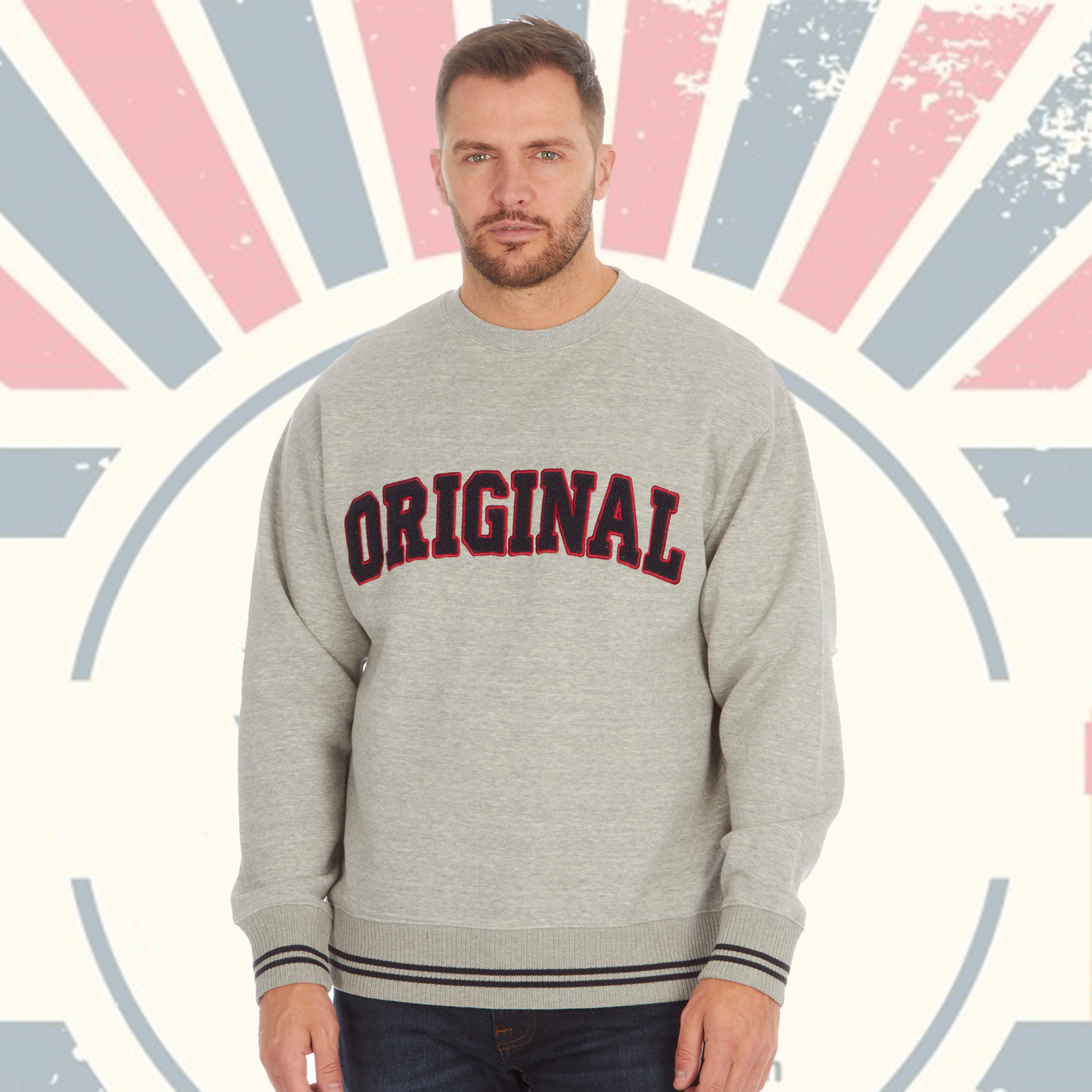 Mens Sweatshirt Pullover Boucle 