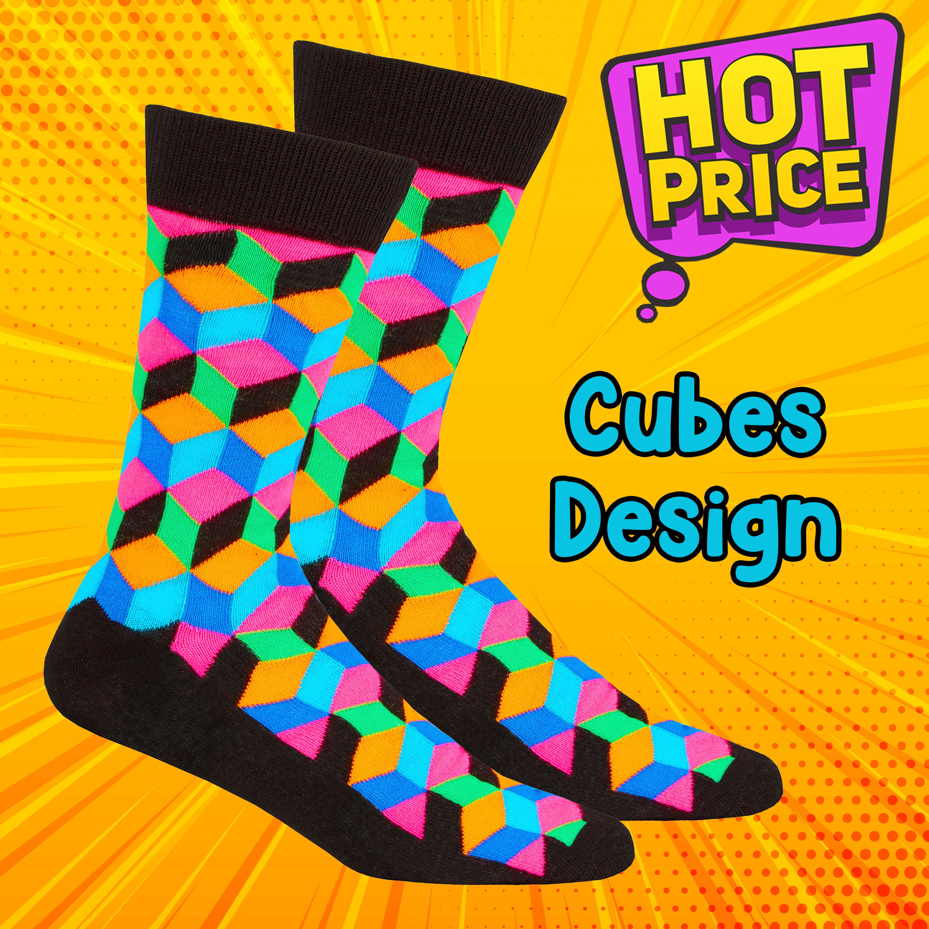 Mens Funky Socks Crew Mid Calf Novelty Cartoon Funny Cotton Rich Gift Present UK - Picture 12 of 25