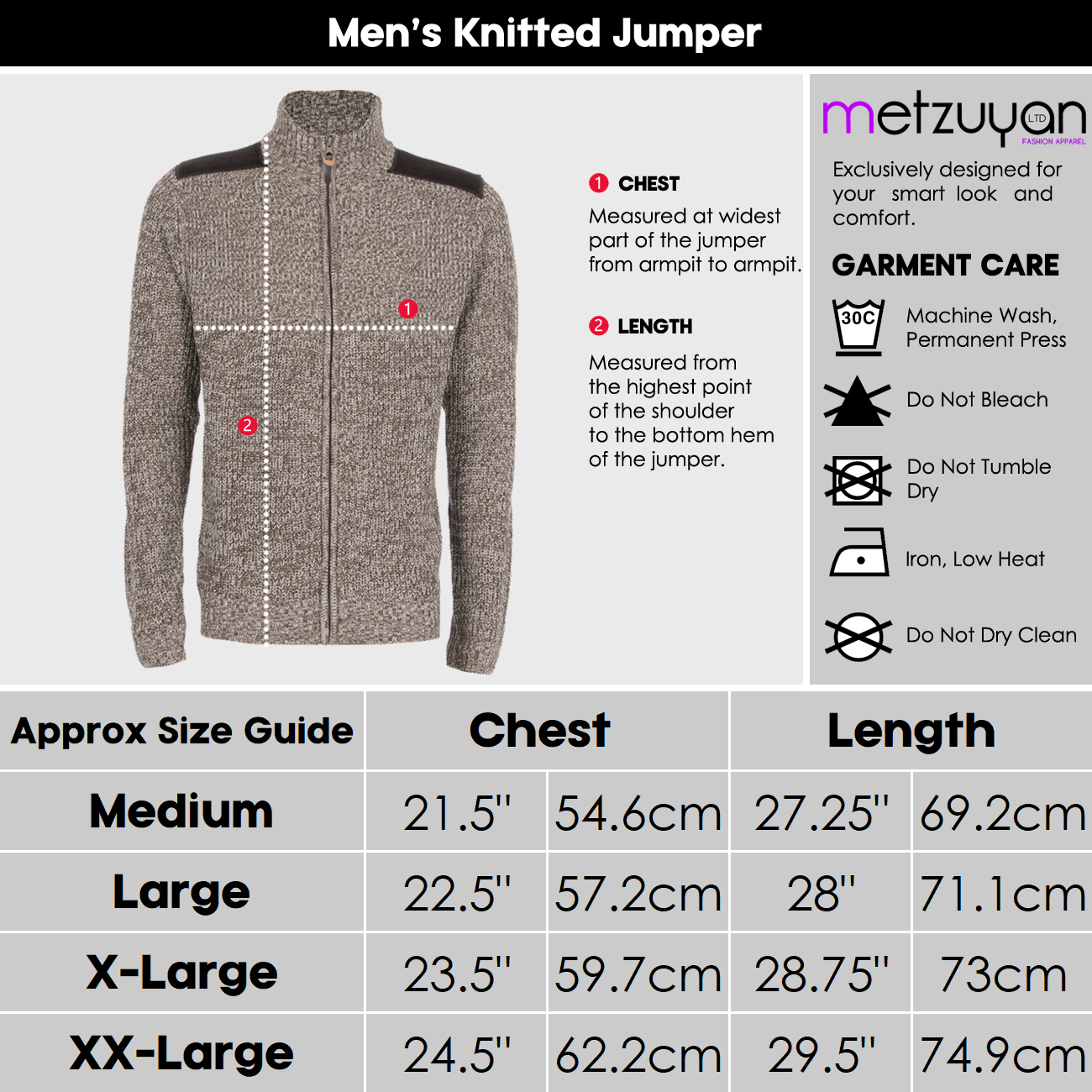 Mens sweater sale sizes