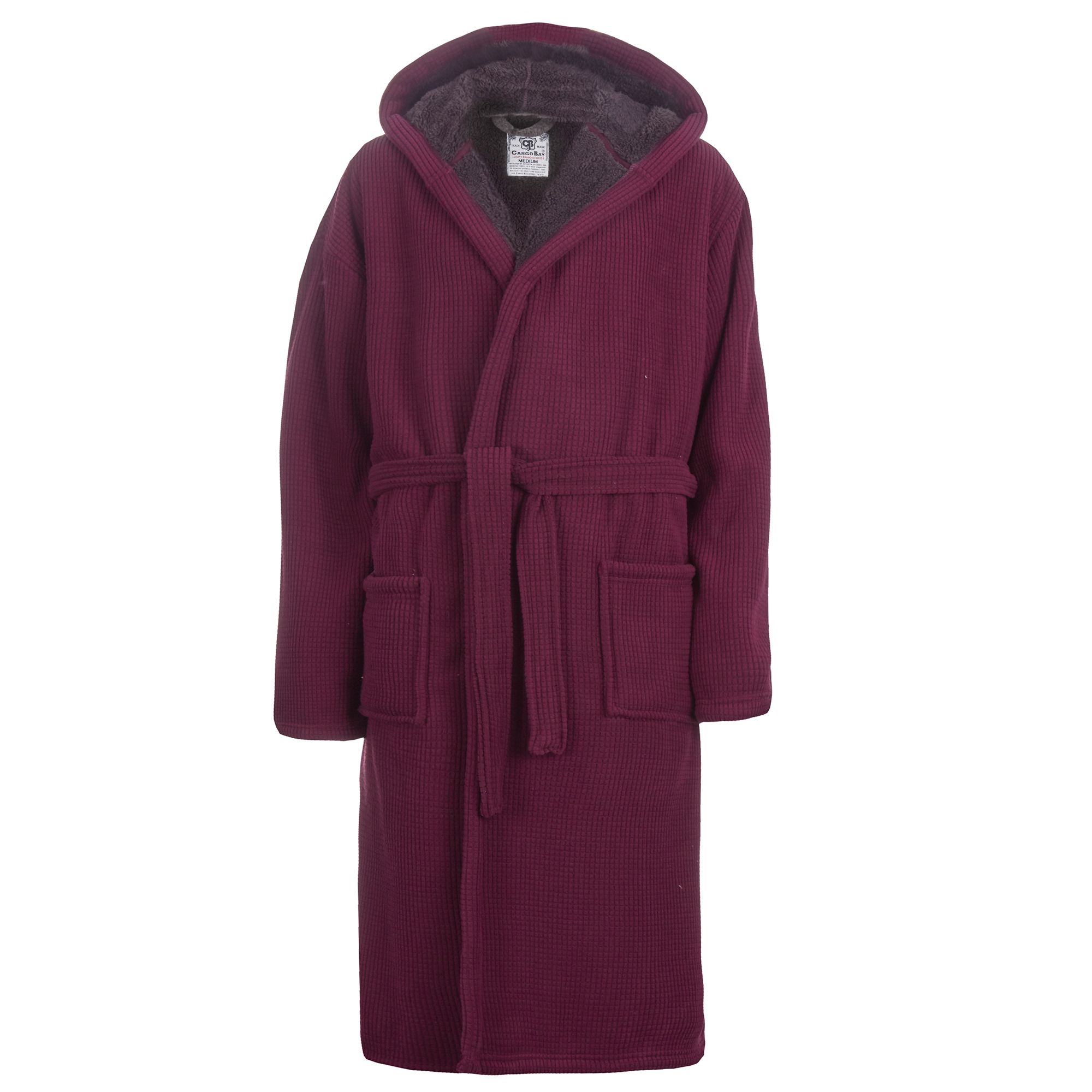 Mens Super Soft Hooded Tartan Checked Bath Robe Dressing Gown with Pockets M-5XL - Picture 112 of 172