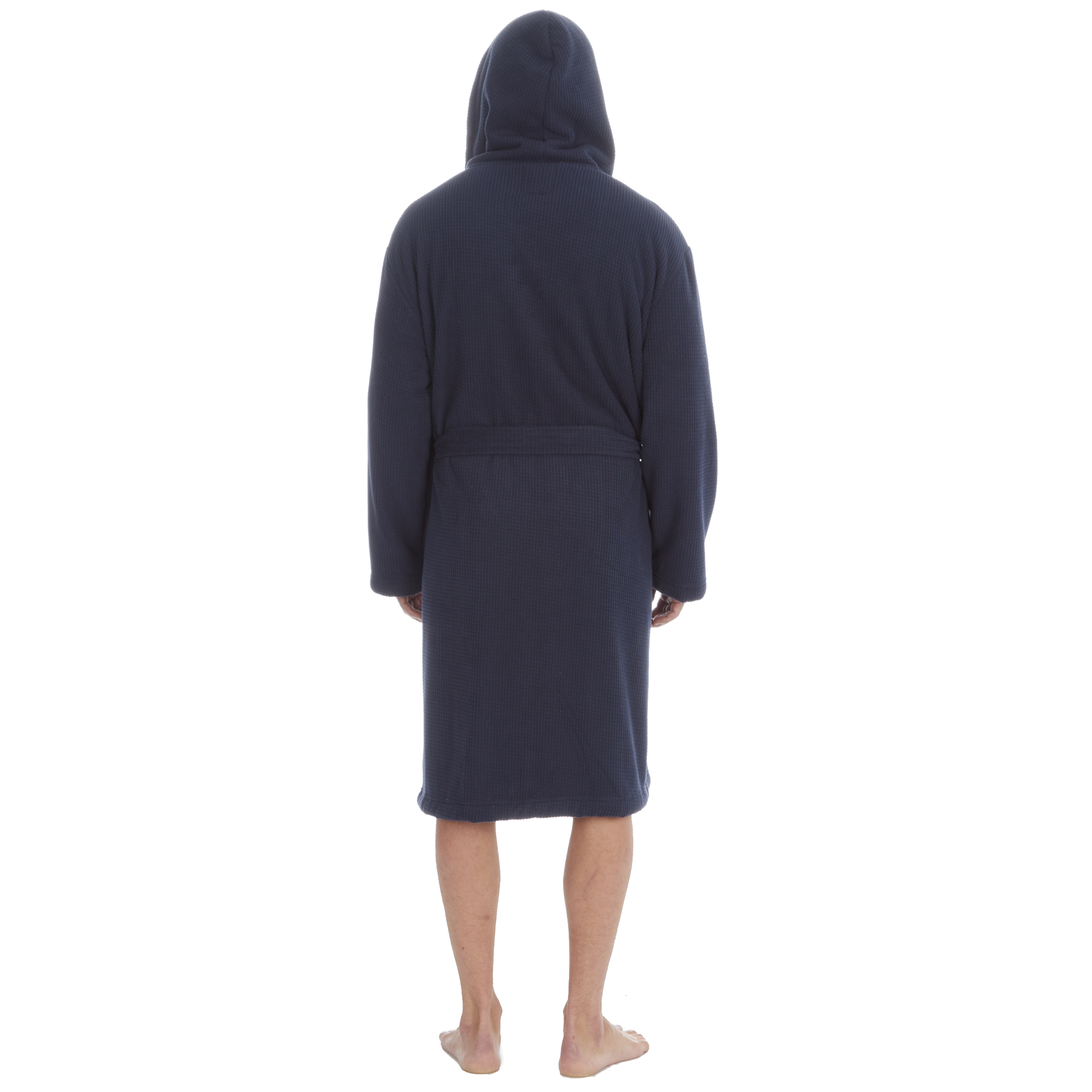 Mens Super Soft Hooded Tartan Checked Bath Robe Dressing Gown with Pockets M-5XL - Picture 52 of 172