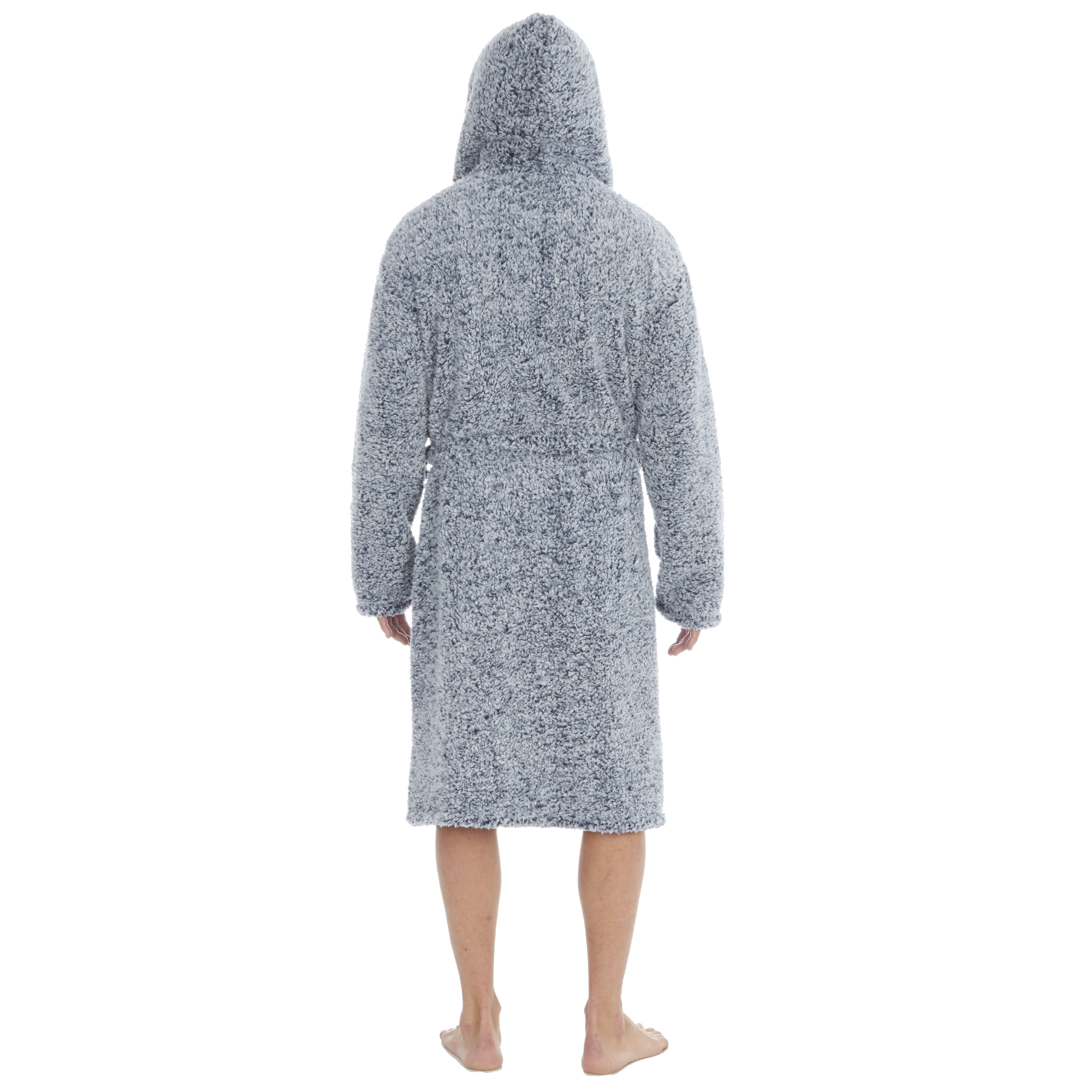 Mens Super Soft Hooded Tartan Checked Bath Robe Dressing Gown with Pockets M-5XL - Picture 147 of 172