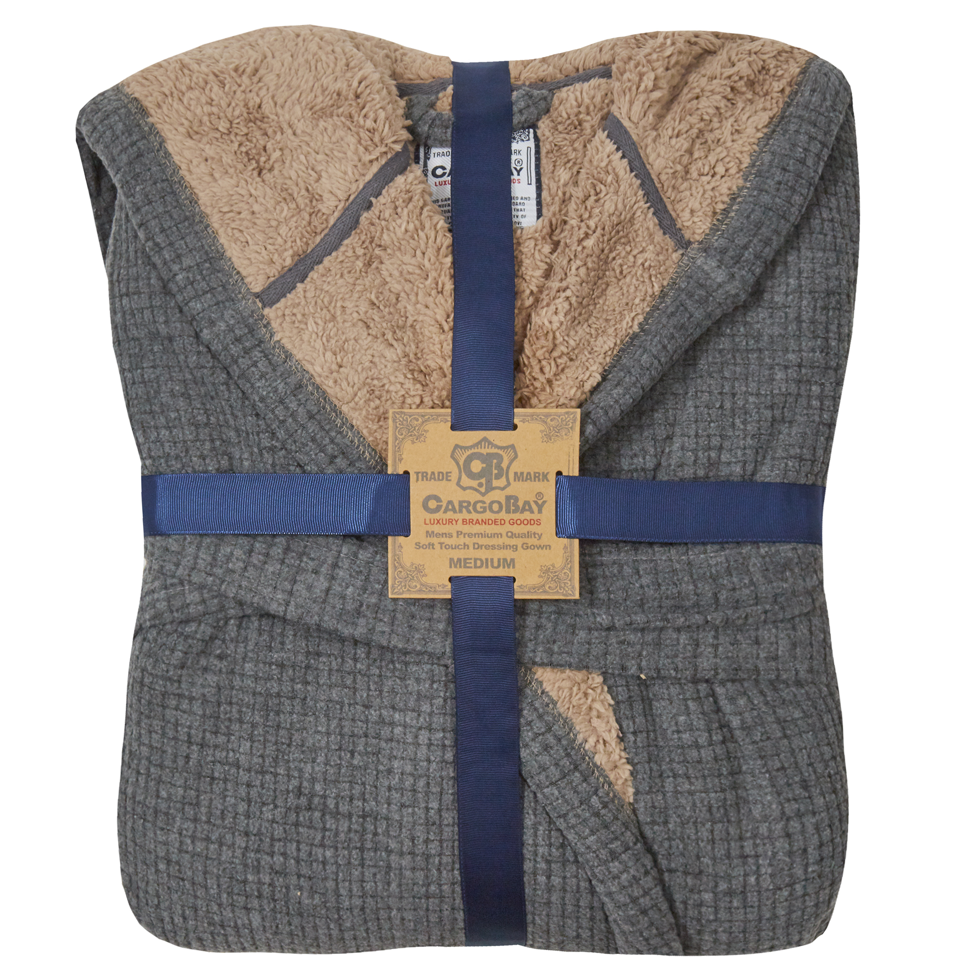 Mens Super Soft Hooded Tartan Checked Bath Robe Dressing Gown with Pockets M-5XL - Picture 134 of 172