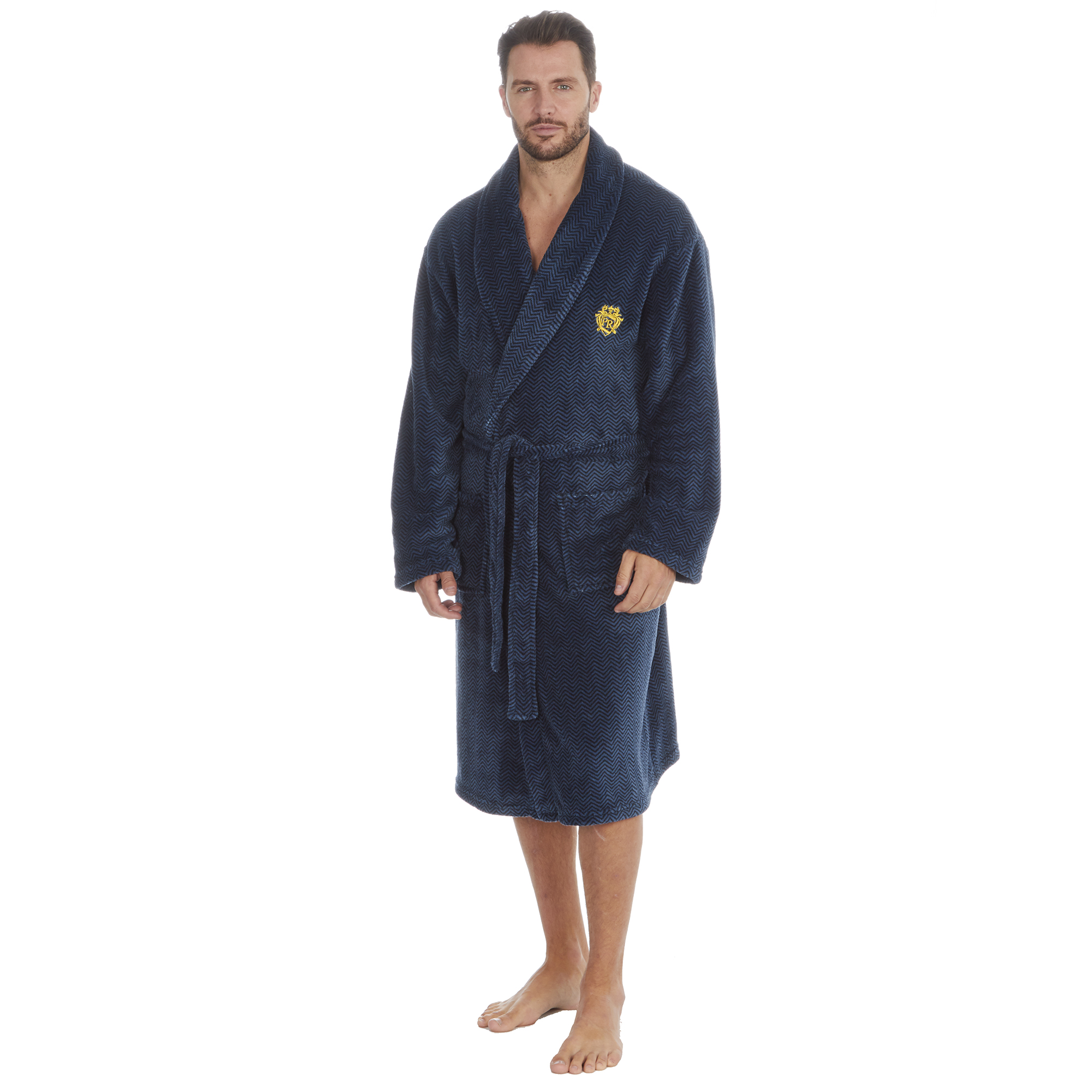 Mens Super Soft Hooded Tartan Checked Bath Robe Dressing Gown with Pockets M-5XL - Picture 104 of 172