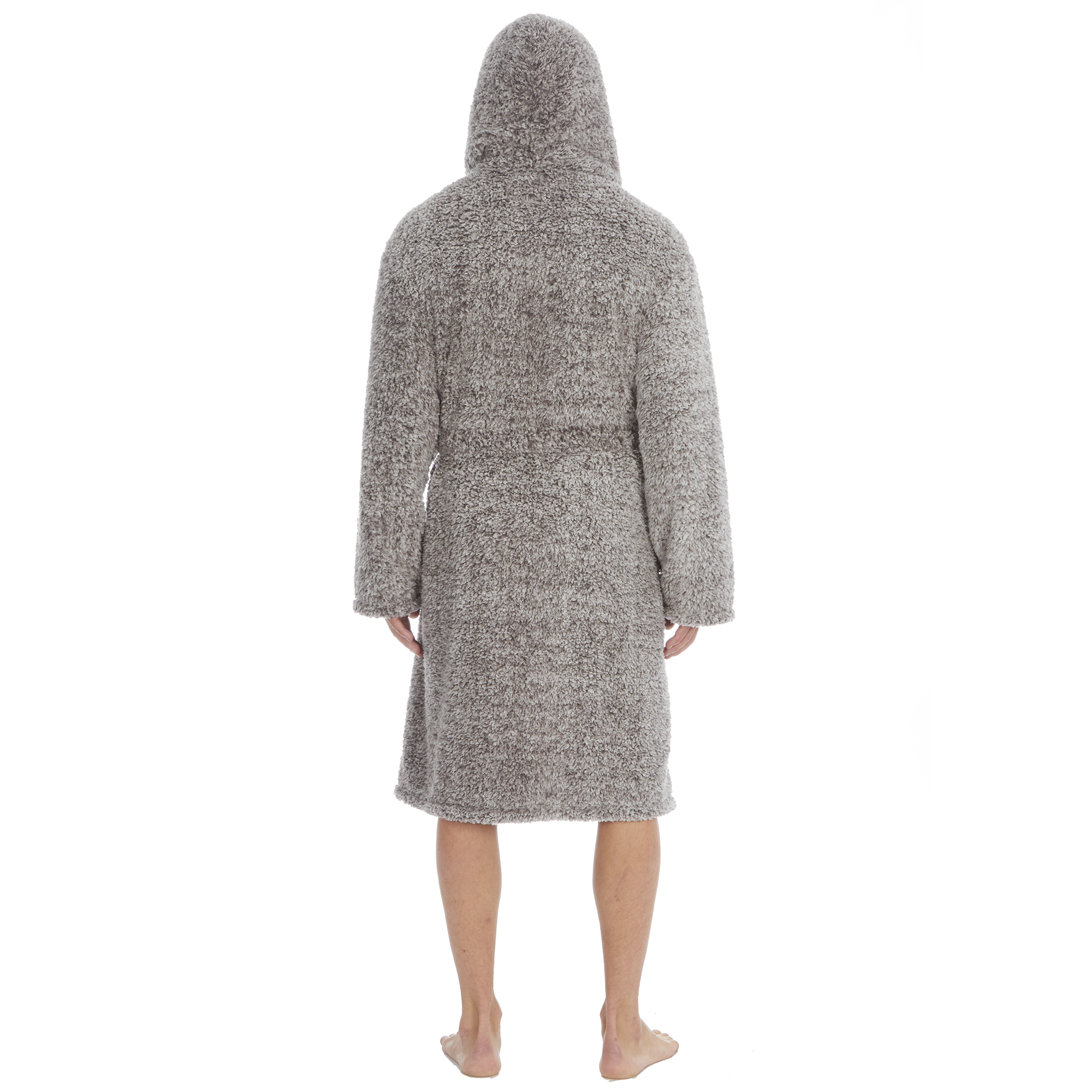 Mens Super Soft Hooded Tartan Checked Bath Robe Dressing Gown with Pockets M-5XL - Picture 172 of 172