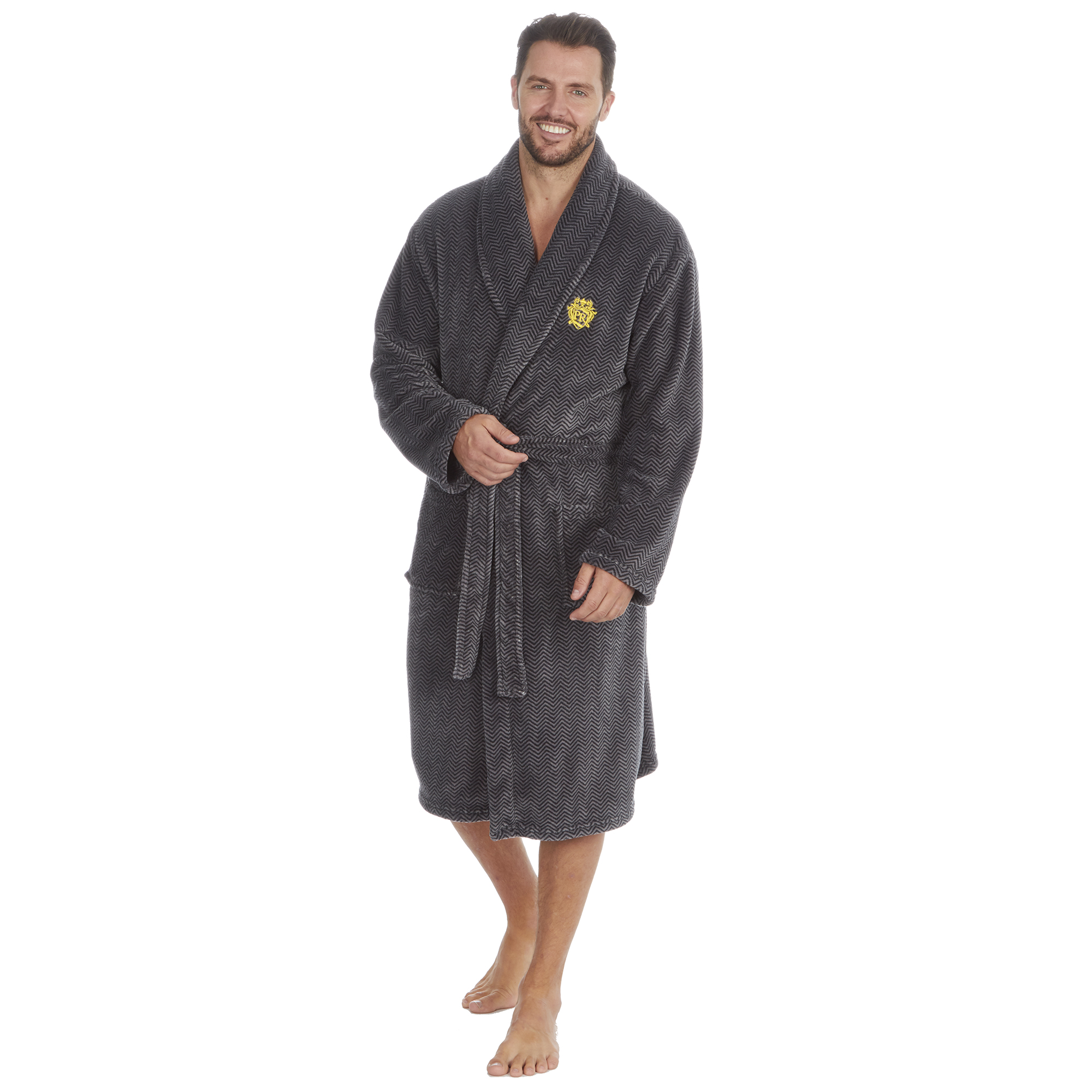 Mens Super Soft Hooded Tartan Checked Bath Robe Dressing Gown with Pockets M-5XL - Picture 79 of 172