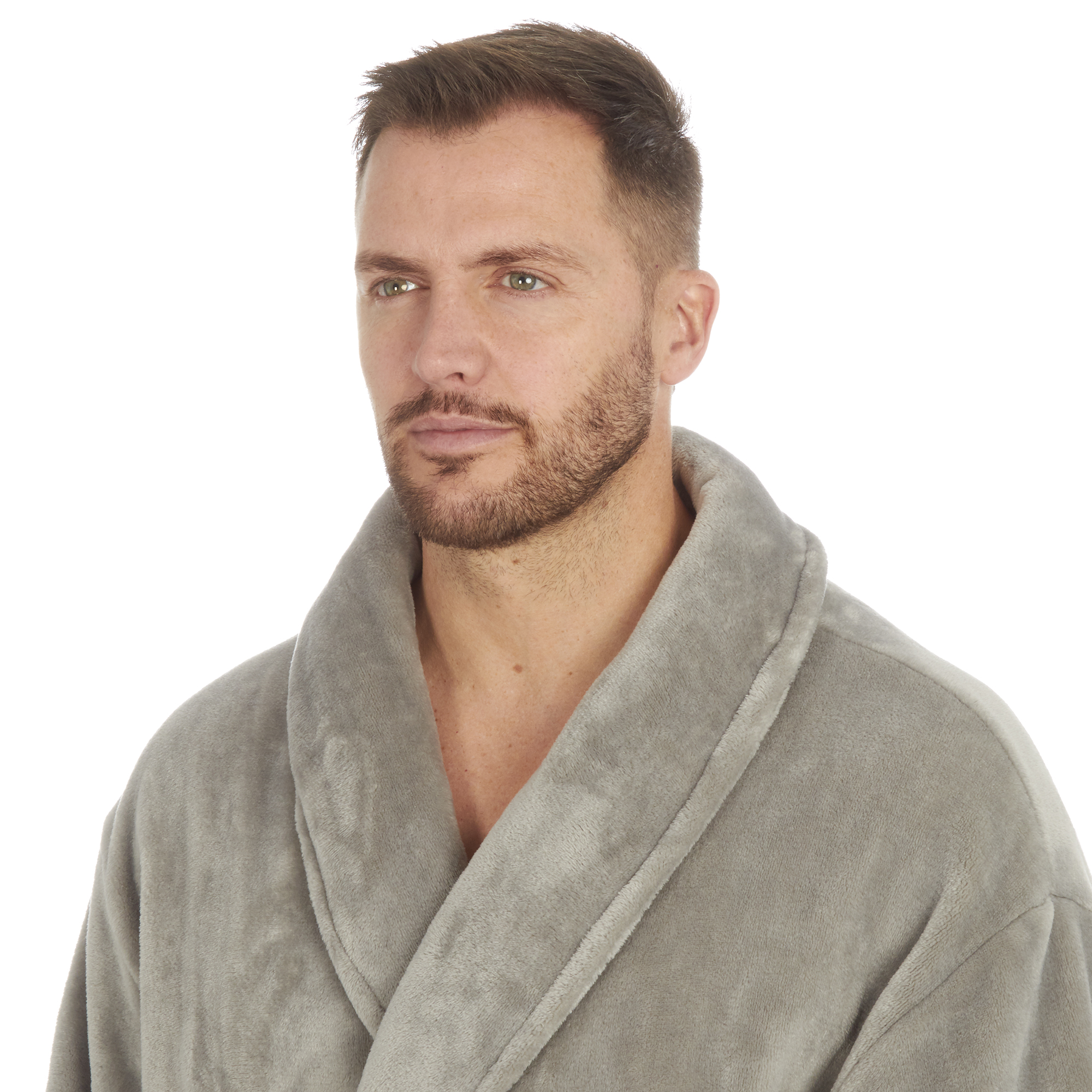 Mens Super Soft Hooded Tartan Checked Bath Robe Dressing Gown with Pockets M-5XL - Picture 37 of 172