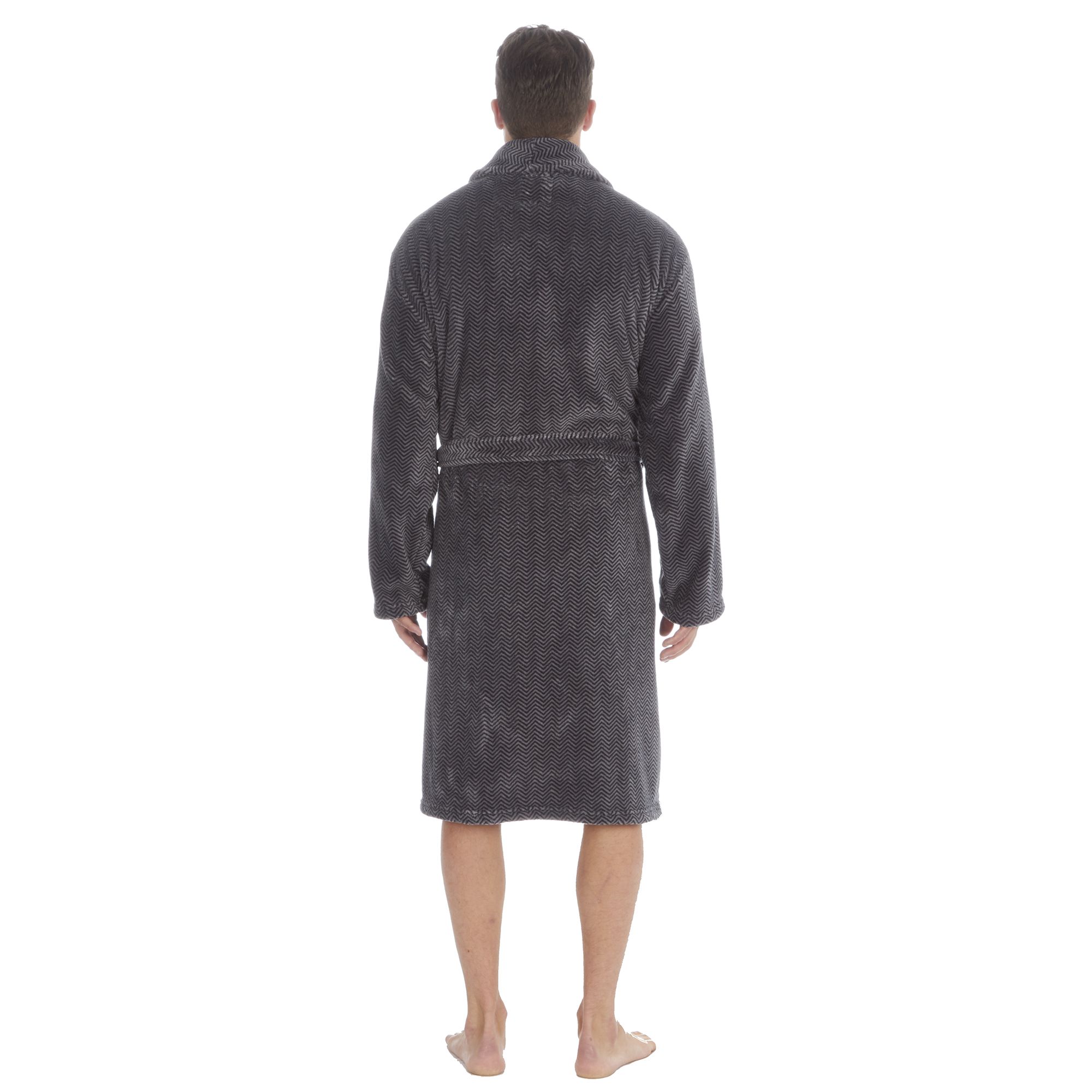 Mens Super Soft Hooded Tartan Checked Bath Robe Dressing Gown with Pockets M-5XL - Picture 81 of 172