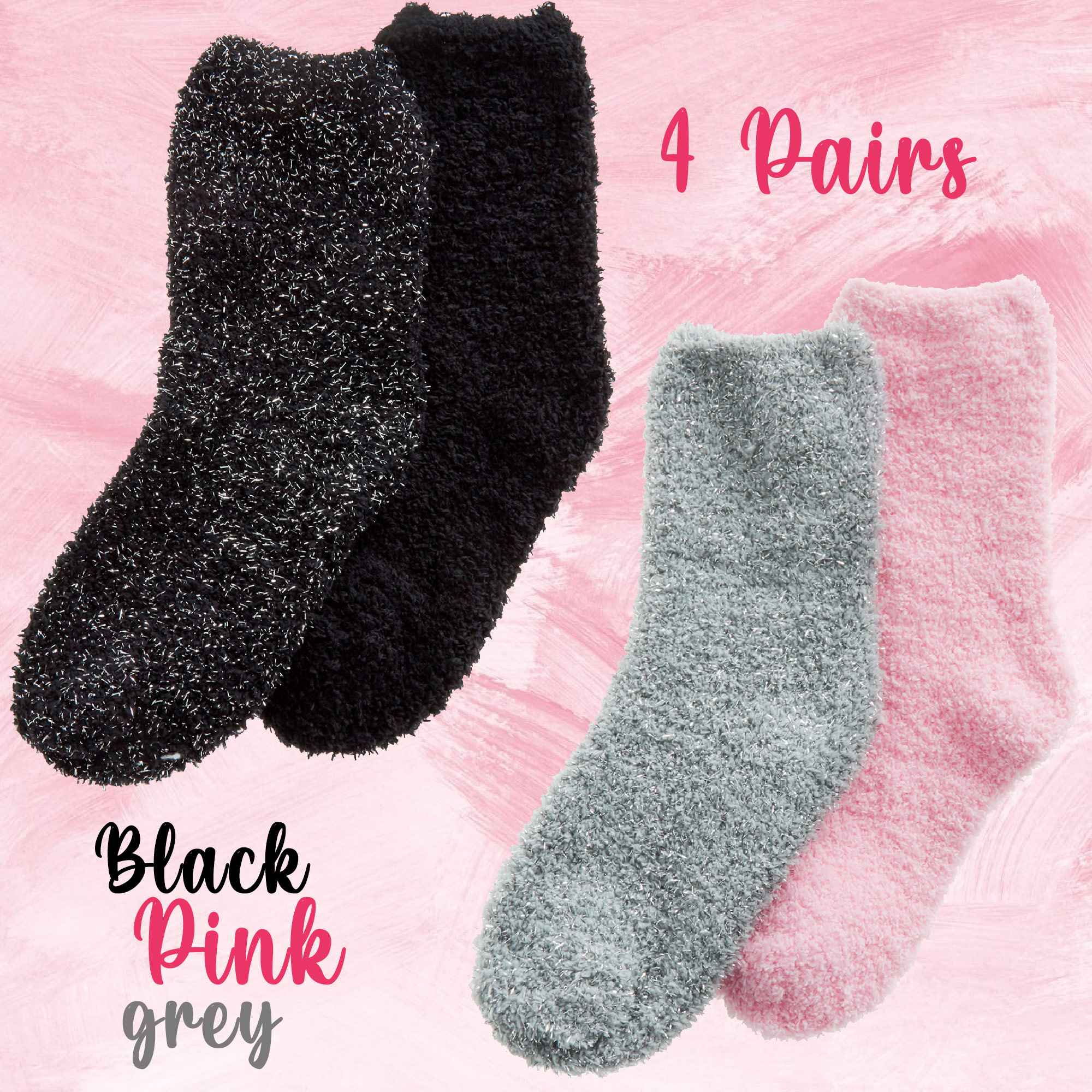 10-Pack Fluffy Colorful Bed Socks - One Size (Women's Size 6-11