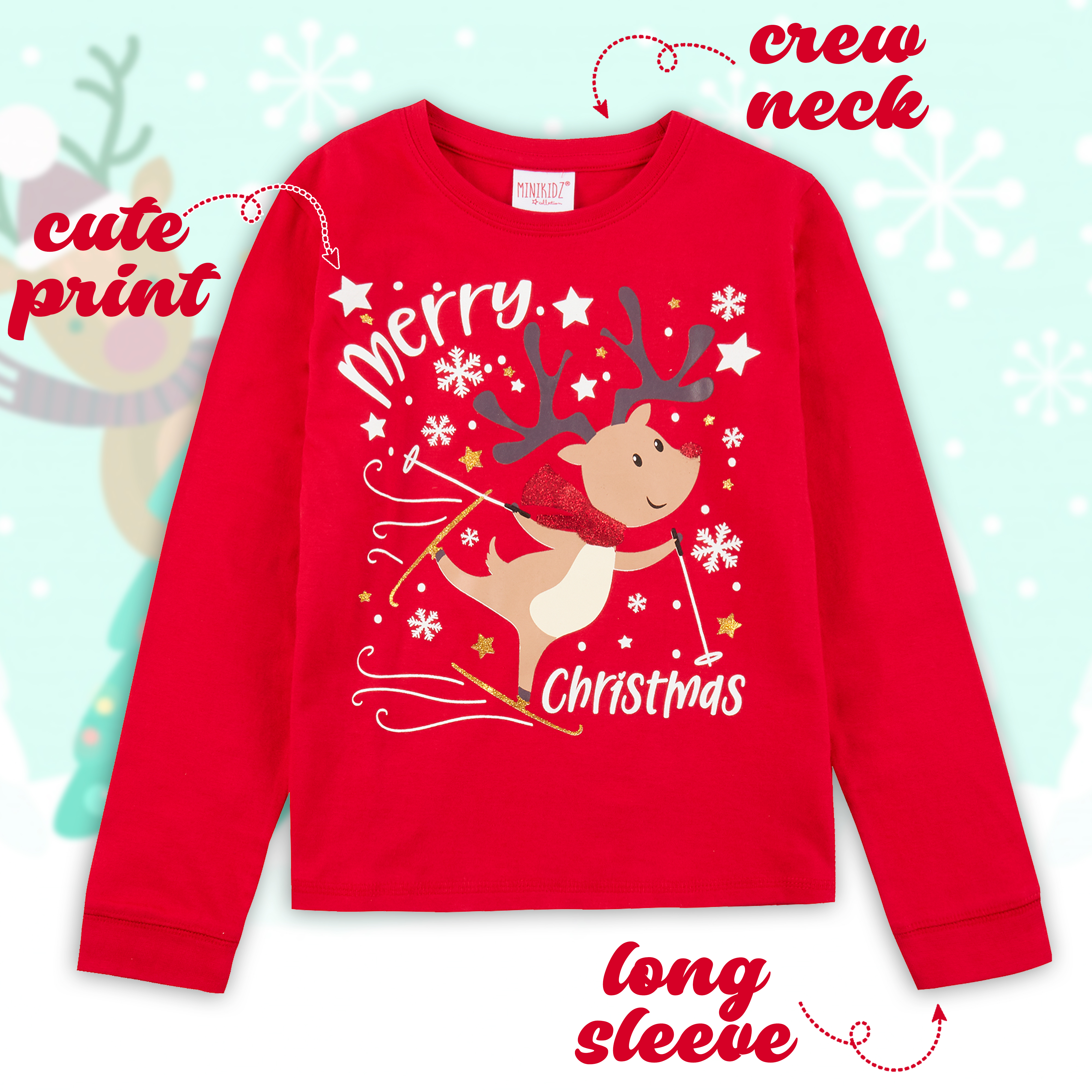 Kids Childs Boys Girls 100% Cotton Christmas PJ Set Xmas Pyjamas Festive PJ's UK - Picture 8 of 14