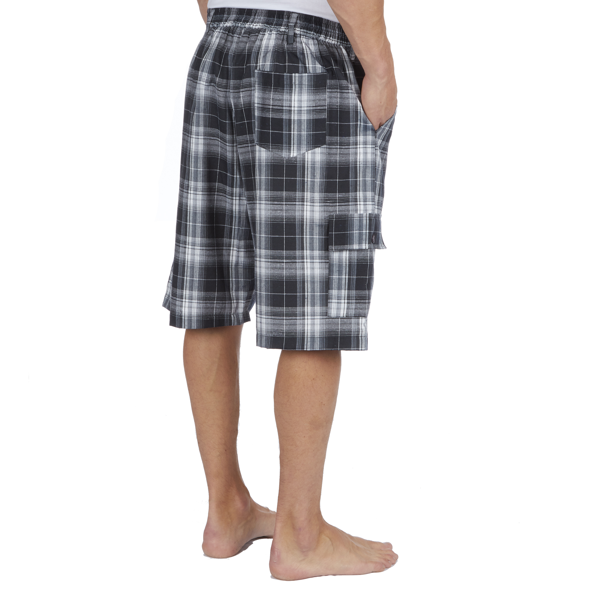 Mens Checked Striped  Woven Shorts Pj Check Nightwear Lounge M-XXL 