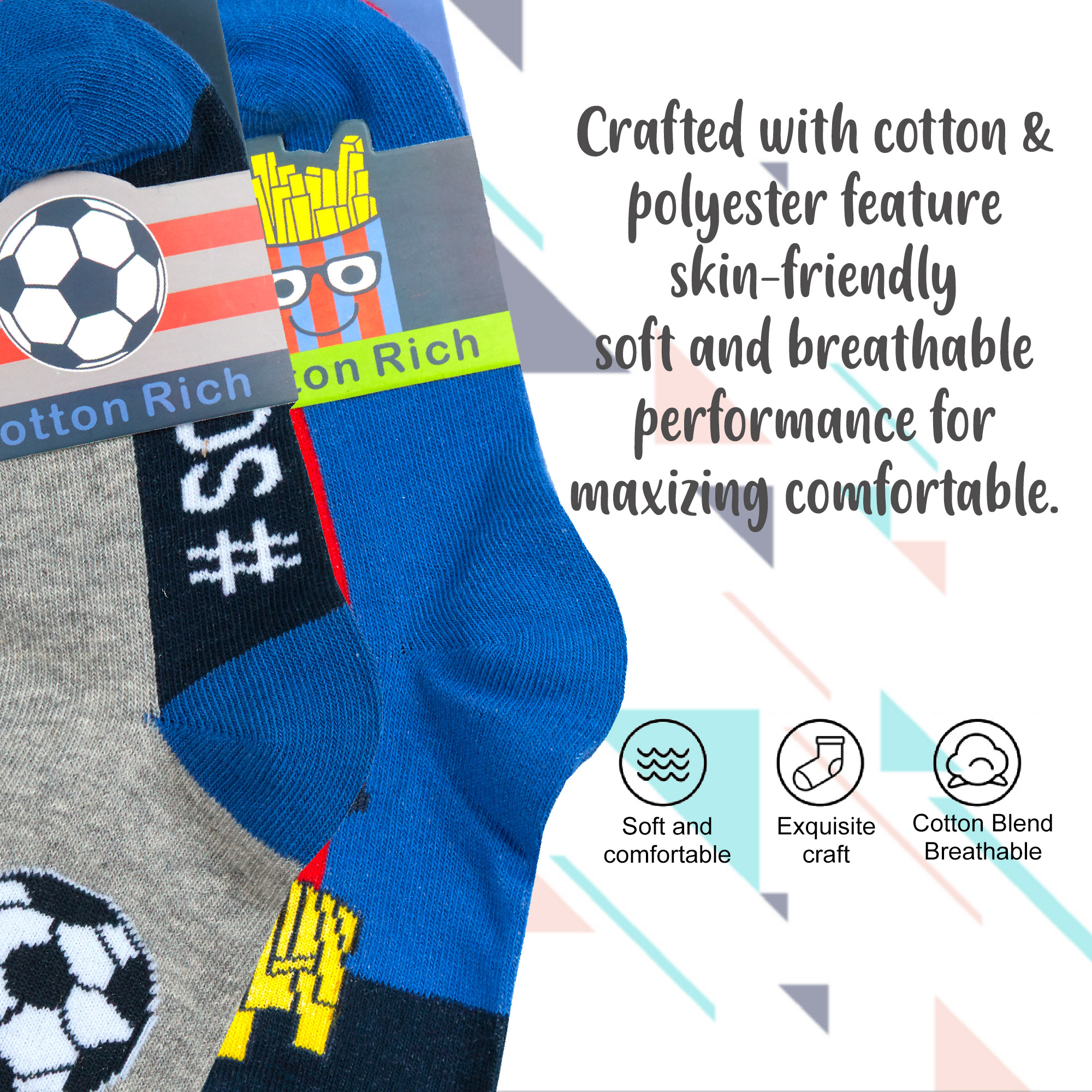 6 Pairs Boys Cotton Rich Novelty Funky Cartoon School Everyday Multipack Socks - Picture 34 of 46