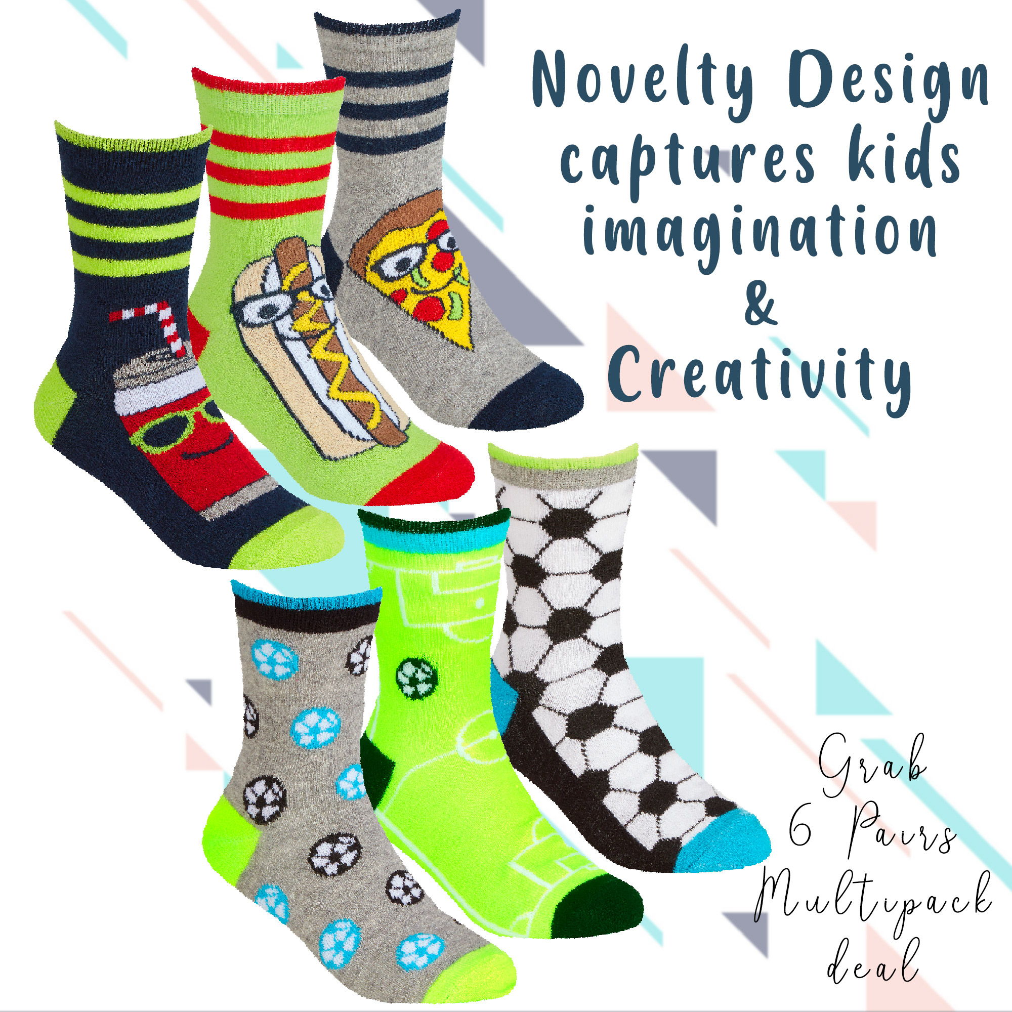 6 Pairs Boys Cotton Rich Novelty Funky Cartoon School Everyday Multipack Socks - Picture 41 of 46