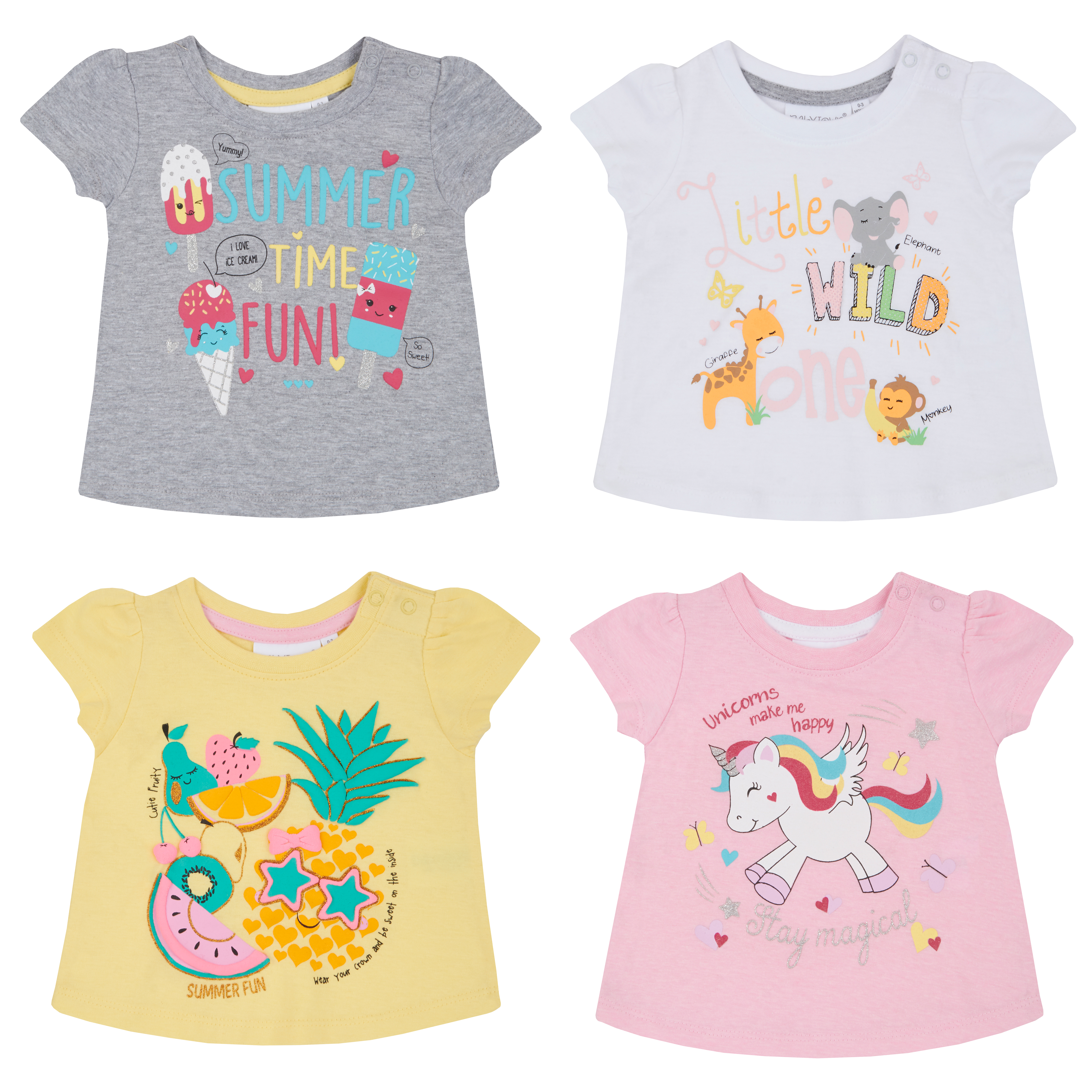 Unicorn Printed Children T - Shirts Cute Kid Boy Short Sleeves Tops T-Shirt  Cow Inside Clothes Fashion Funny Kids Boys Toddler