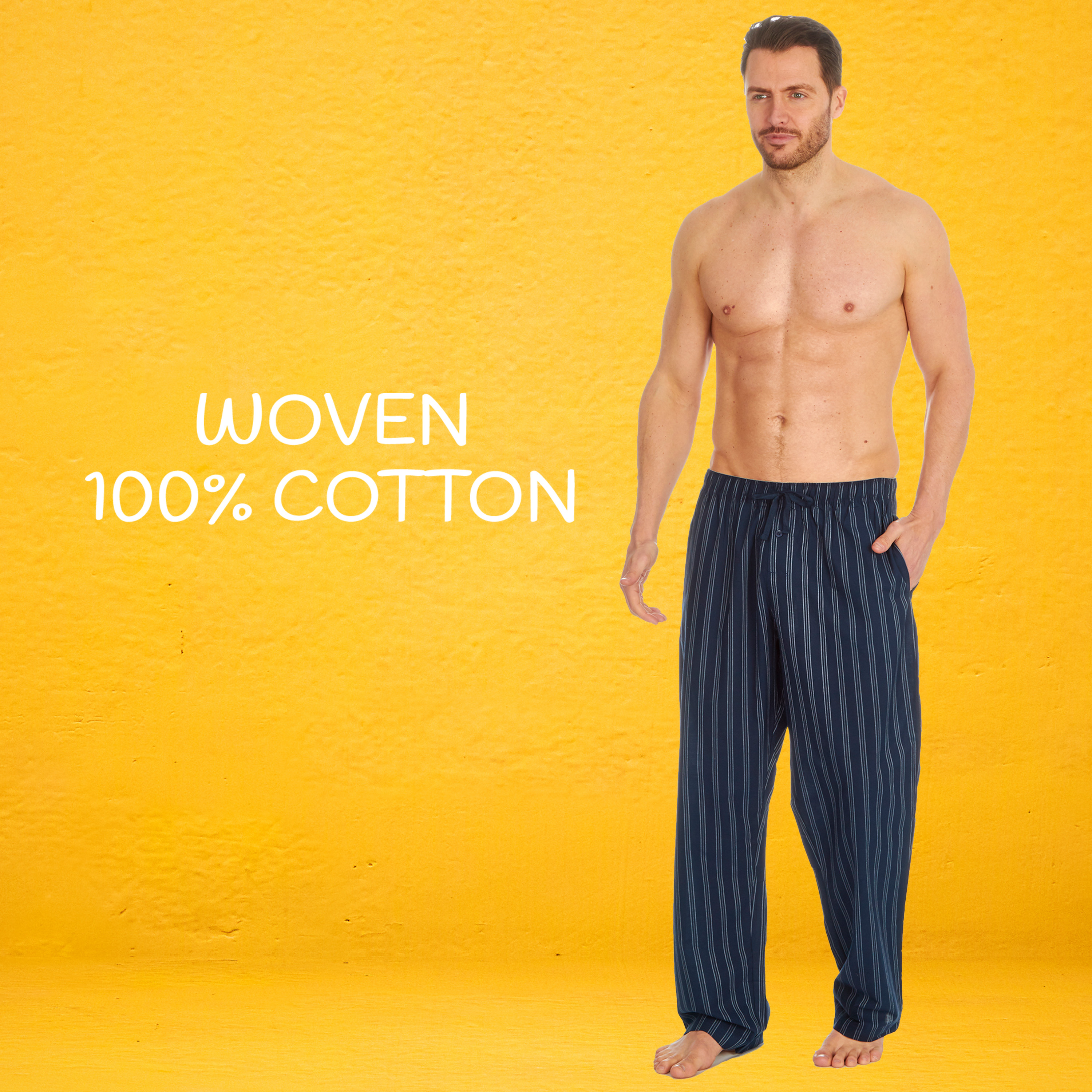 Metzuyan Mens Lounge Pants Checked Pyjama Bottoms Sleepwear 