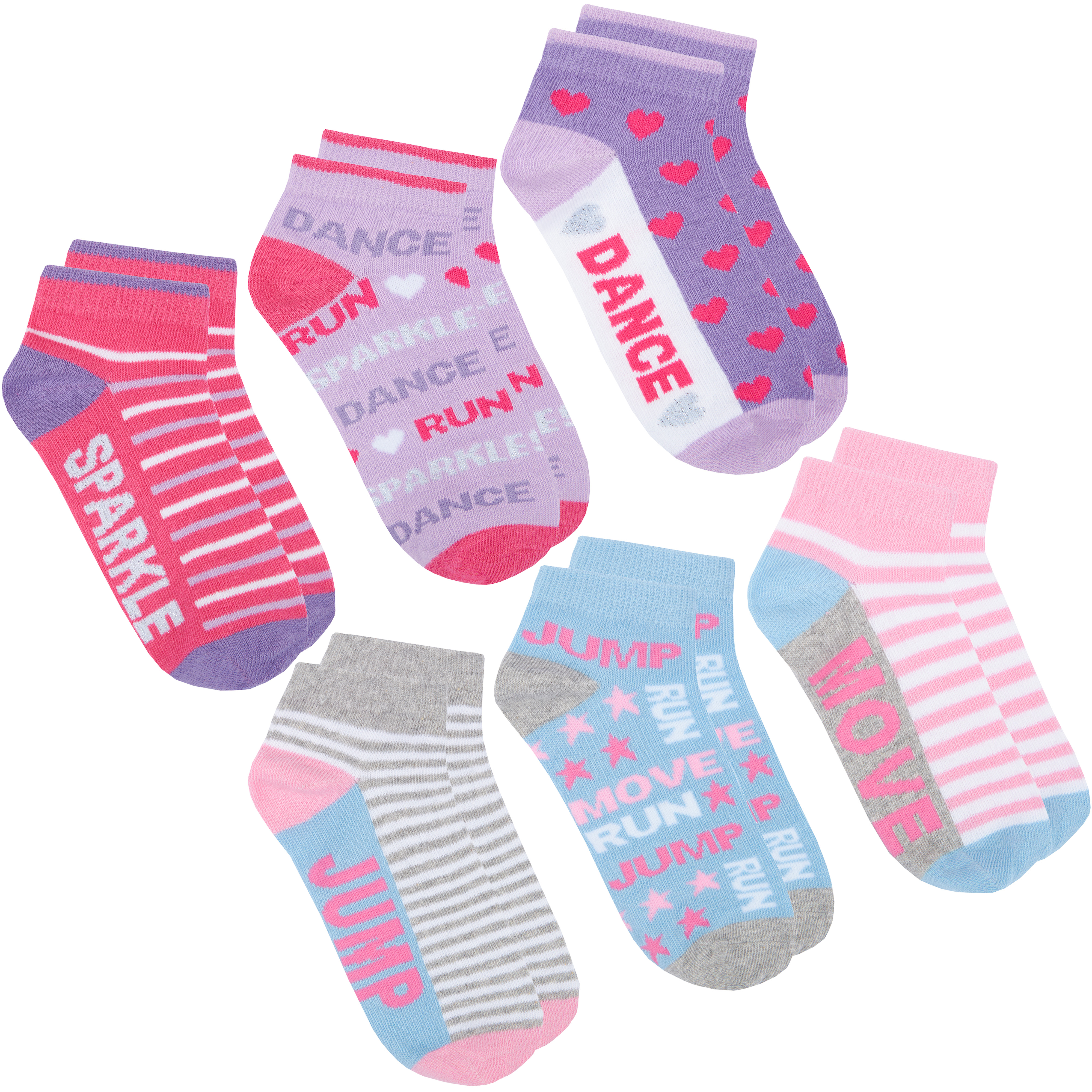 Ladies Trainer Liner Ankle Socks Pattern Cotton  Rich Pack 6 12  24  Size 4-7